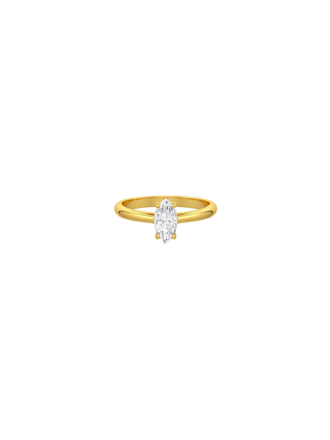 

MISS JO Gold-Plated 925 Sterling Silver CZ Stone-Studded Finger Ring