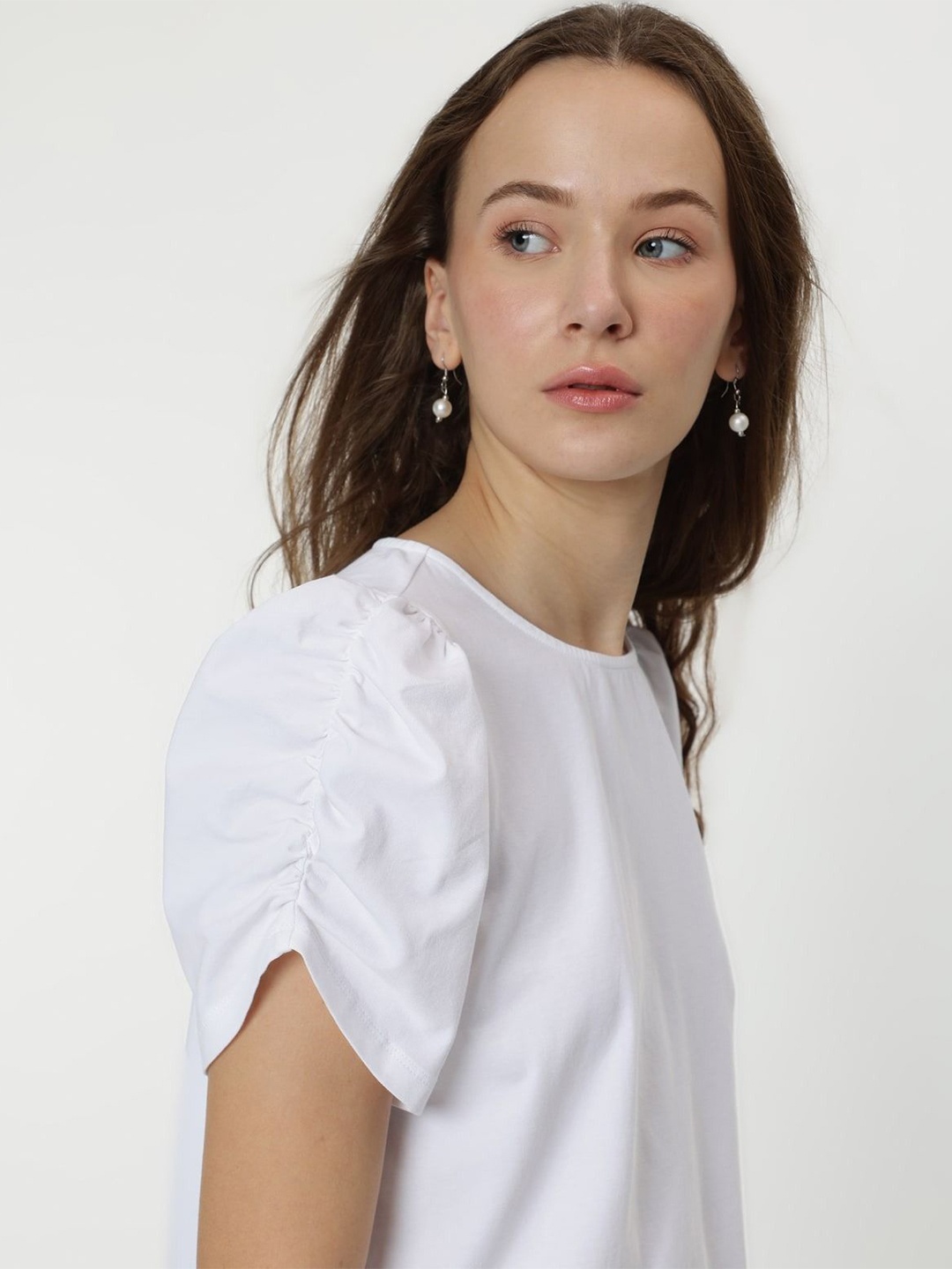 

Marks & Spencer Round Neck Cotton Top, White