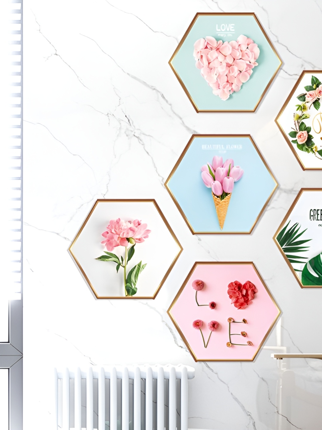 

Asian royal White & Pink Printed Self-Adhesive Wall Sticker