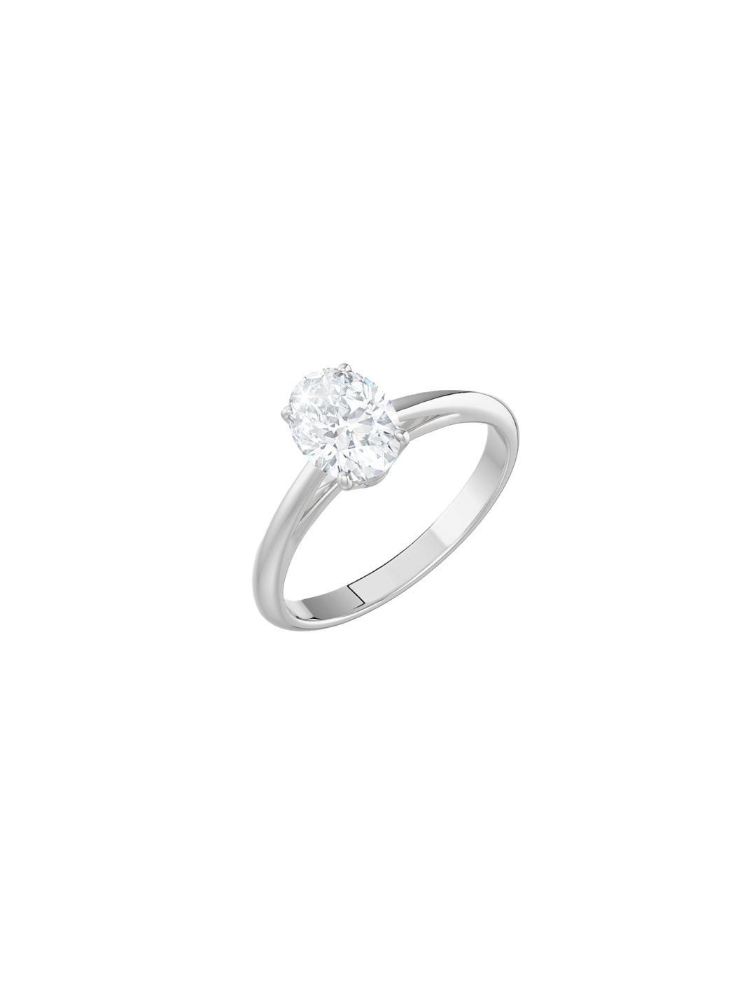 

MISS JO 925 Sterling Silver Rhodium Plated CZ Stone Studded Finger Ring