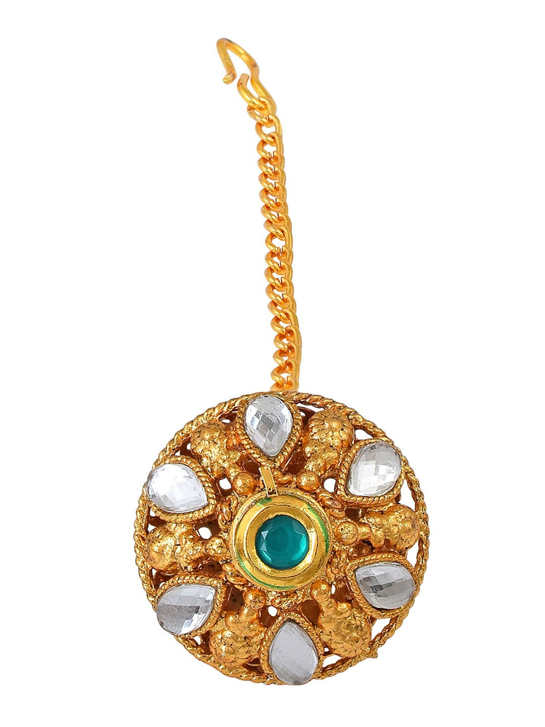 

MEMOIR Gold-Plated Kundan Studded Maang Tikka