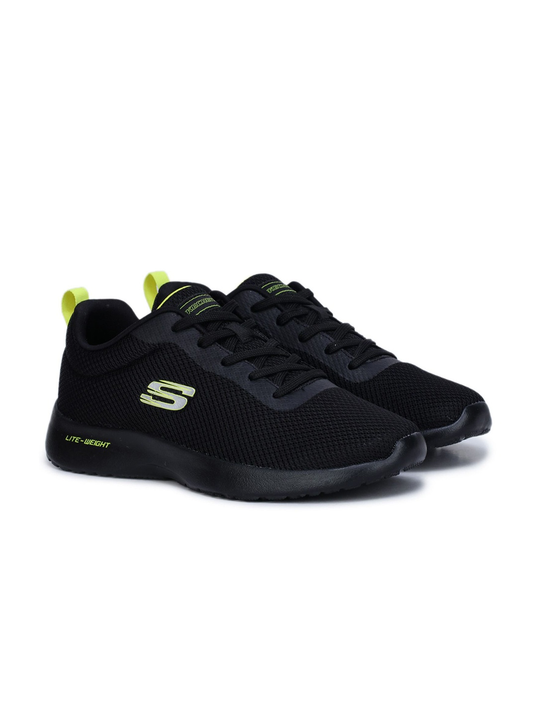 

Skechers Men Lace-Up Walking Sports Shoes, Black