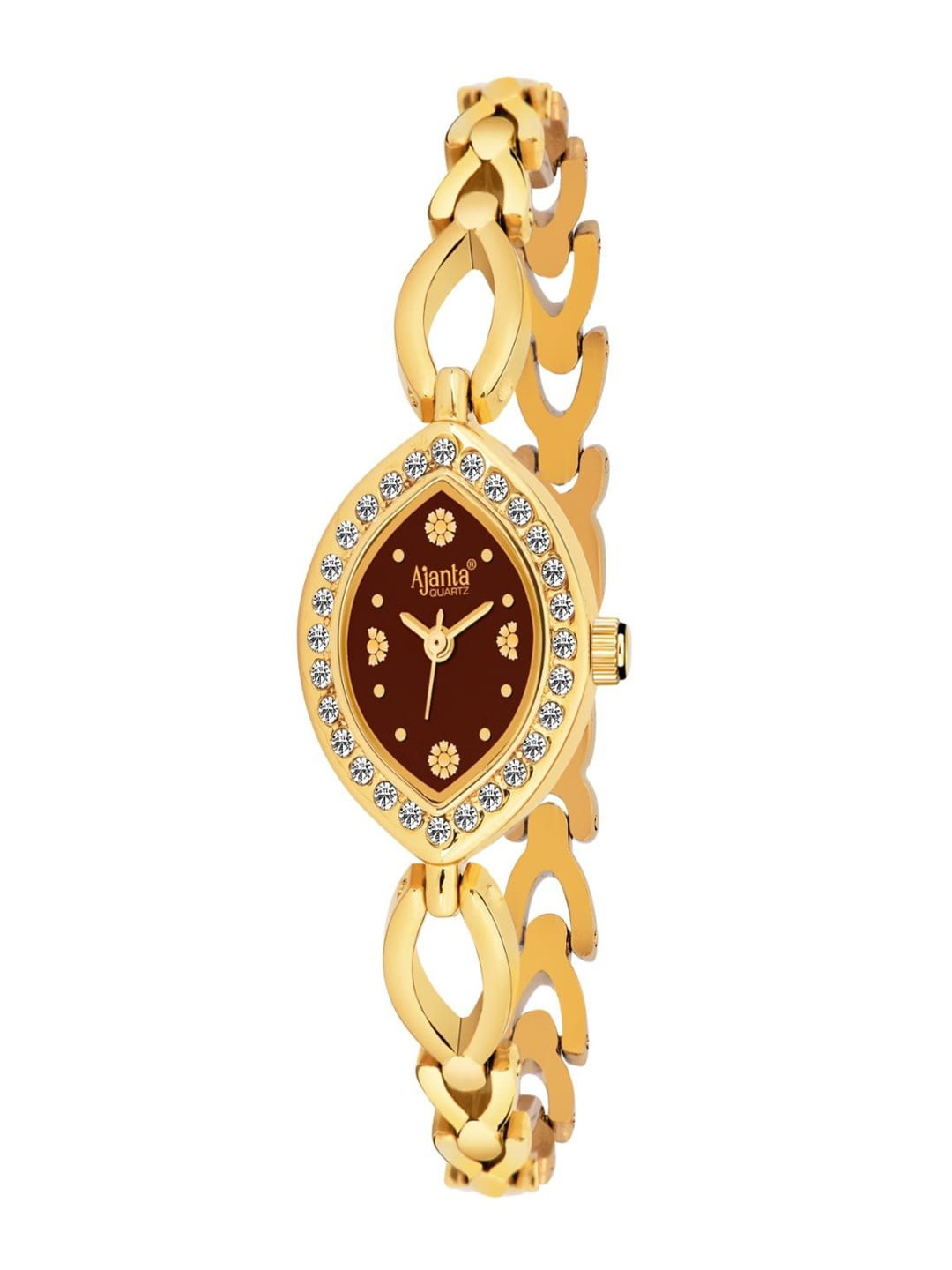

Ajanta Quartz Women Dial & Stainless Steel Straps Analogue Watch AWC415MRL 4, Gold
