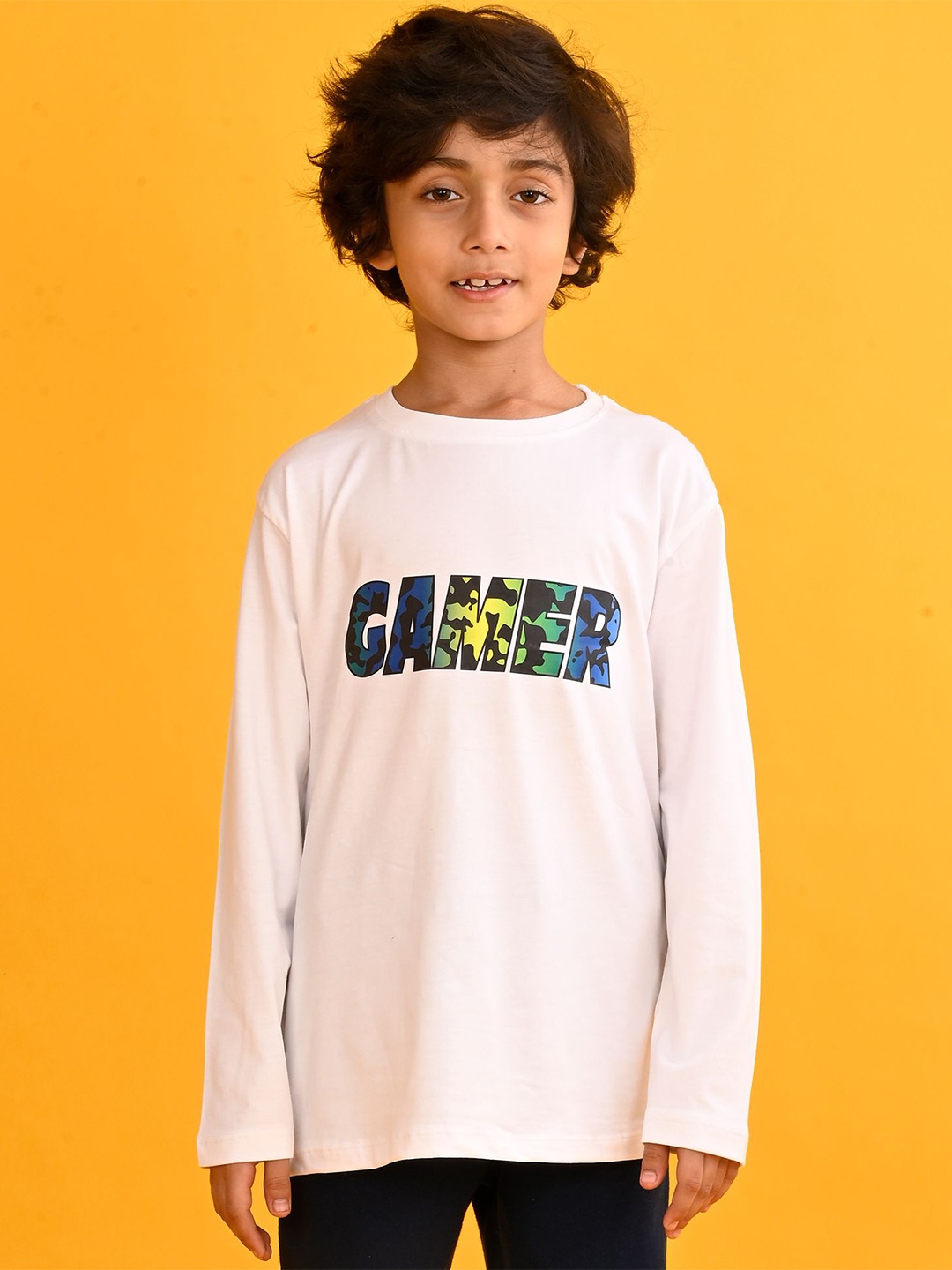 

Anthrilo Boys Applique T-shirt, White