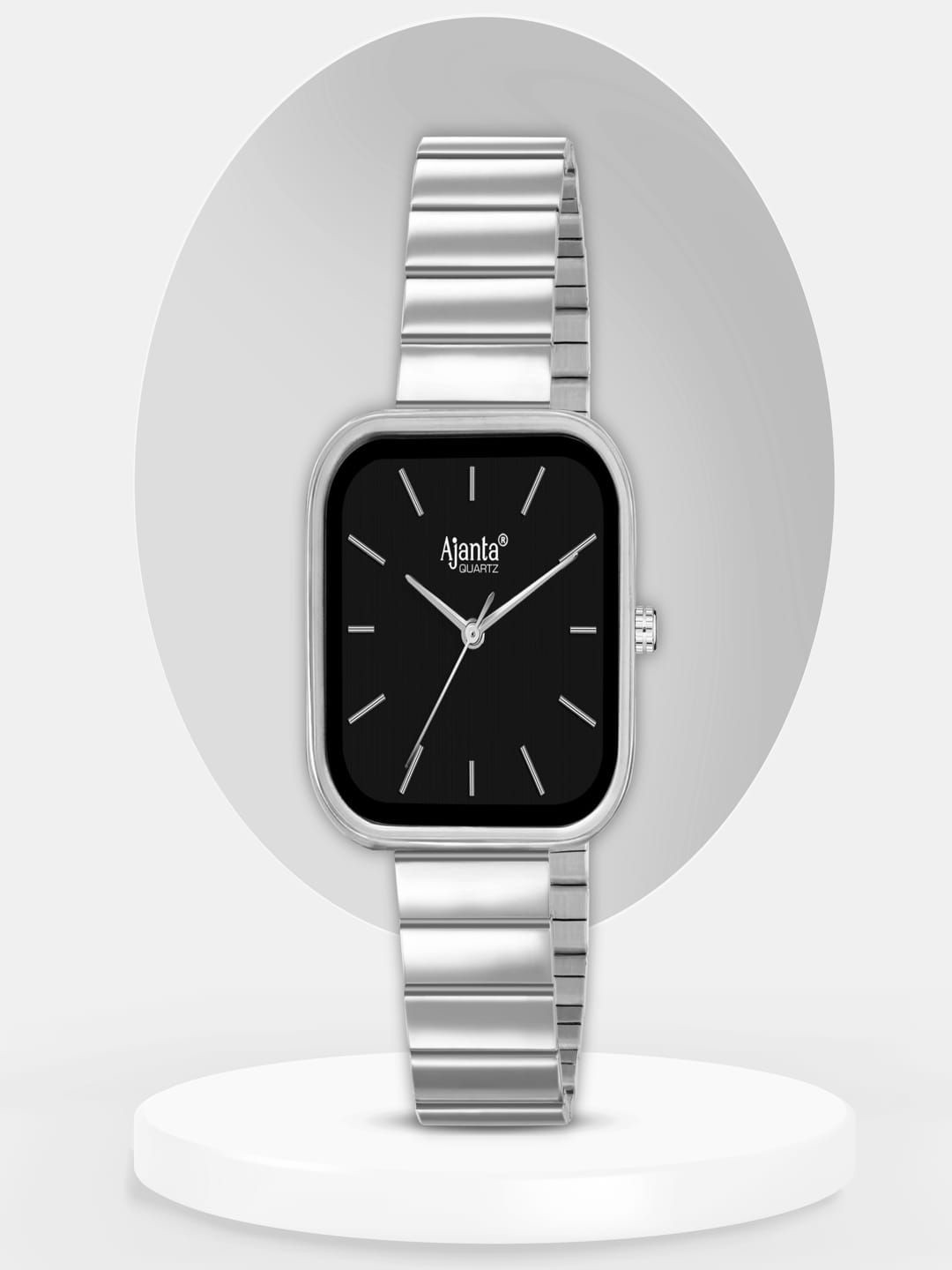 

Ajanta Quartz Women Dial & Stainless Steel Straps Analogue Watch AWC124ESL 1, Silver