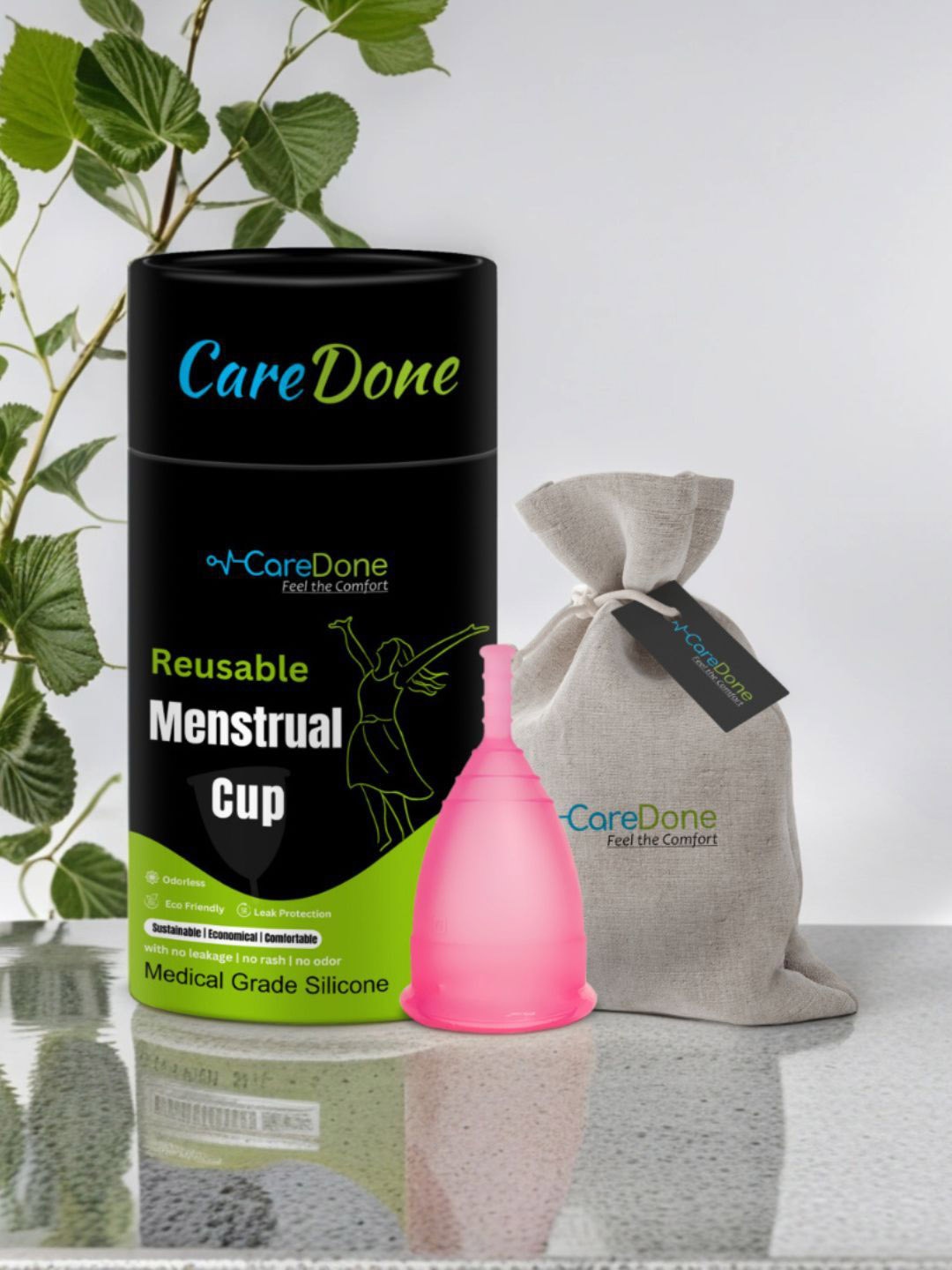 

CareDone Reusable & Leakproof Menstrual Cup - S, Pink