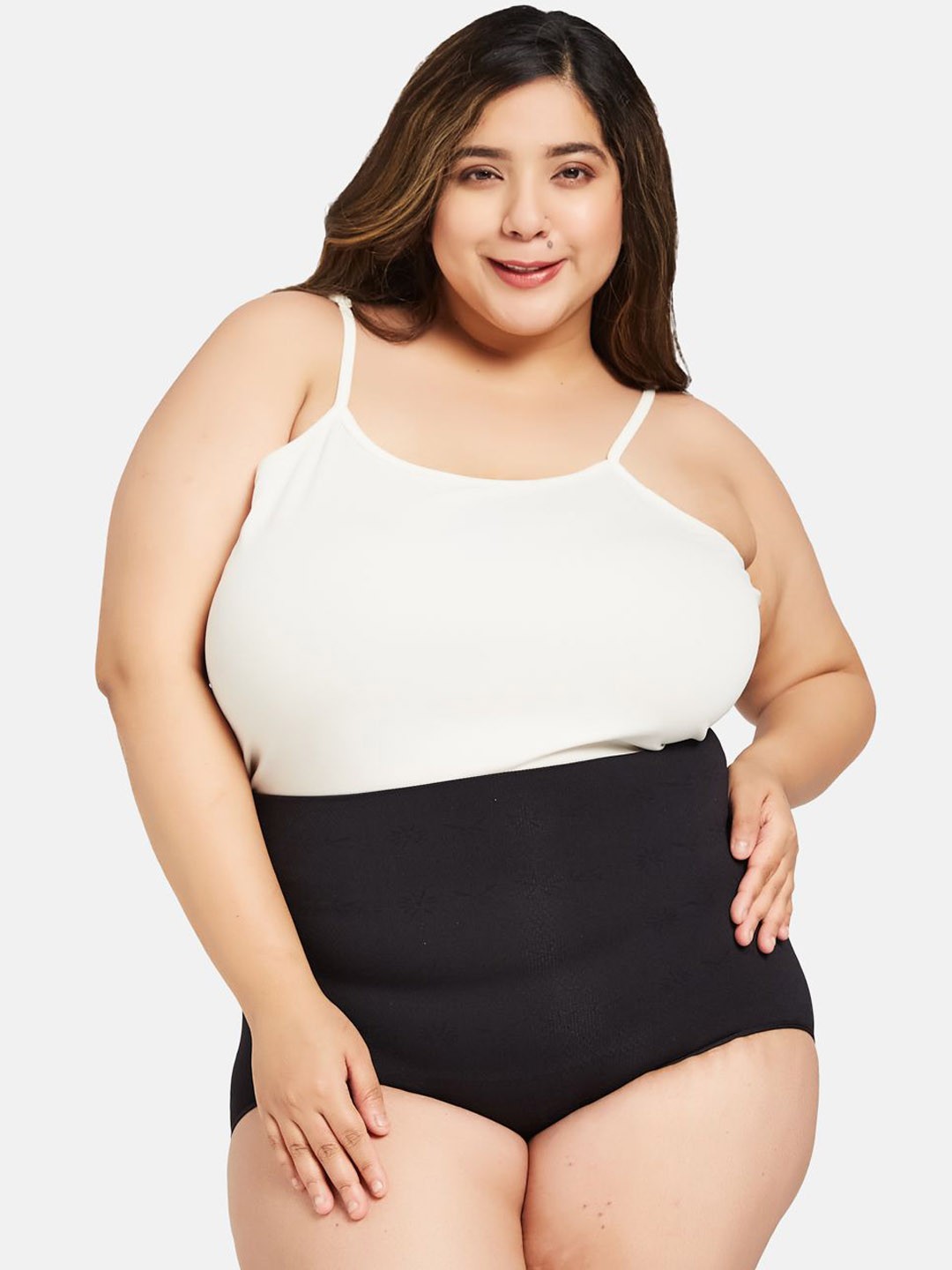 

Curves By ZeroKaata Women Plus Size Seamless High Waist Tummy Tucker Shapewear, Black