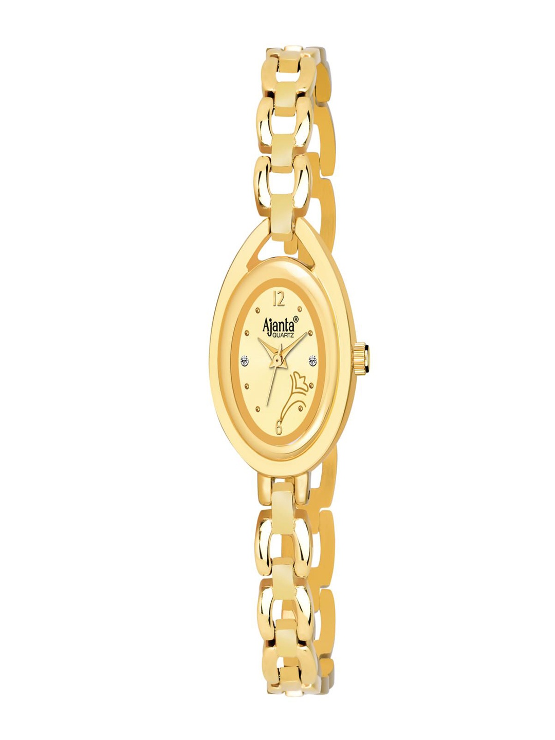 

Ajanta Quartz Women Dial & Stainless Steel Straps Analogue Watch AWC409MRL 3, Gold