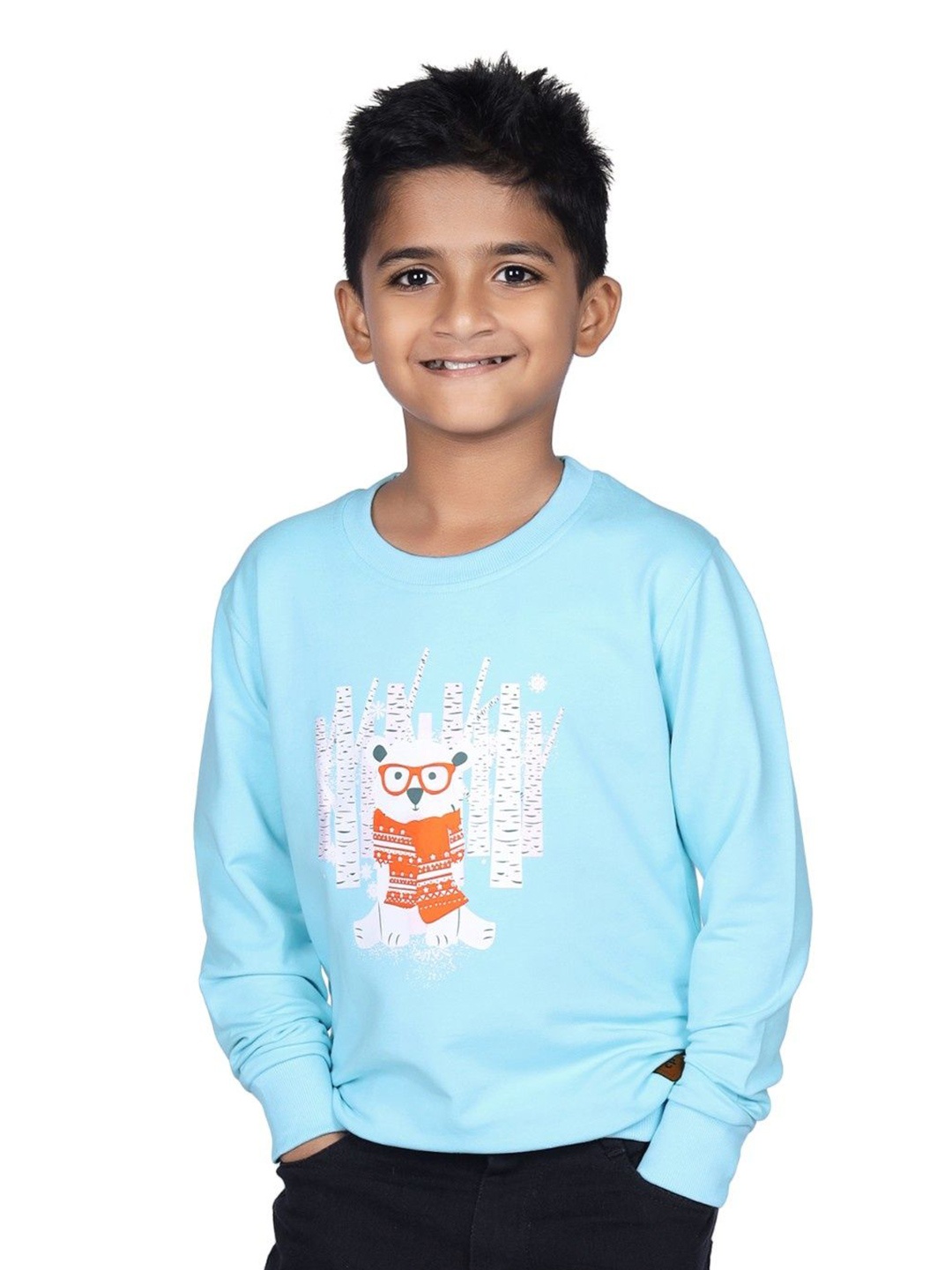 

CRAZYPENGUIN ELITE Boys Printed Sweatshirt, Blue