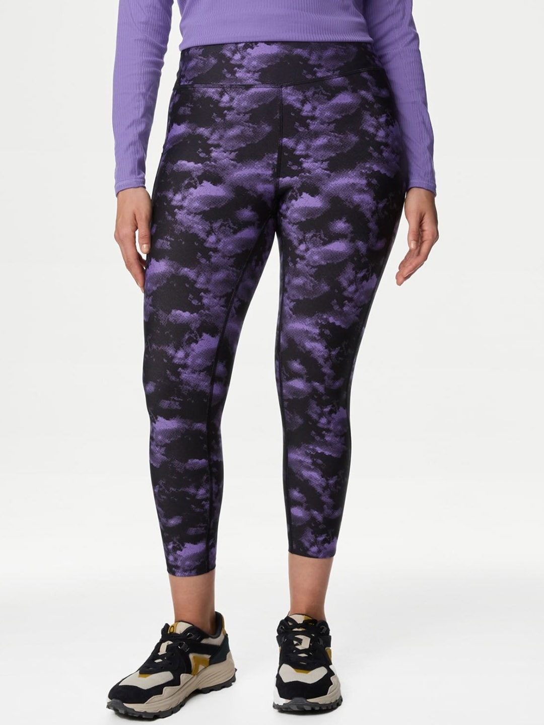 

Marks & Spencer Women Mid-Rise Ankle-Length Leggings, Purple