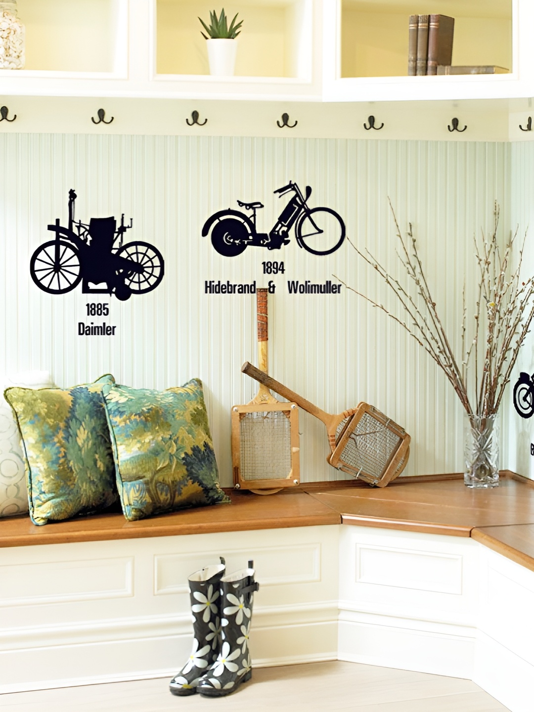 

Asian royal Black Printed Waterproof Wall Sticker