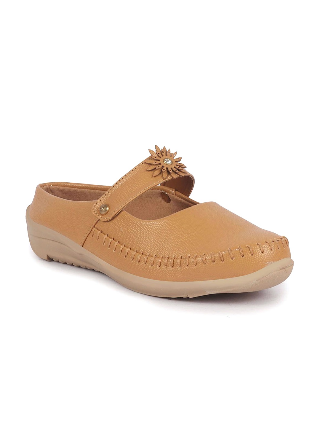 

FAUSTO Men Round Toe PU Flatforms, Brown