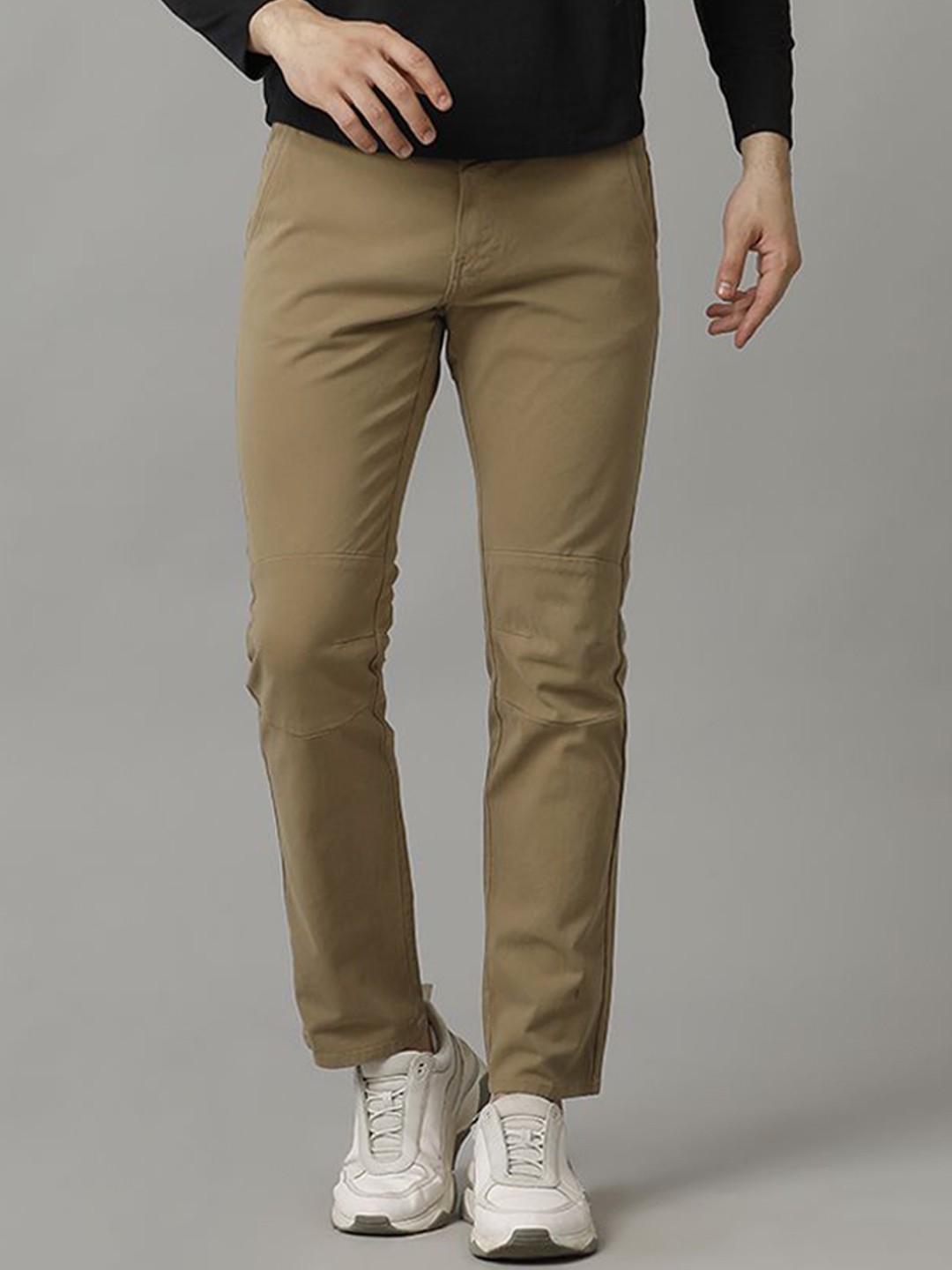 

Voi Jeans Men Cotton Clean Look Regular Fit Mid-Rise Stretchable Jeans, Brown