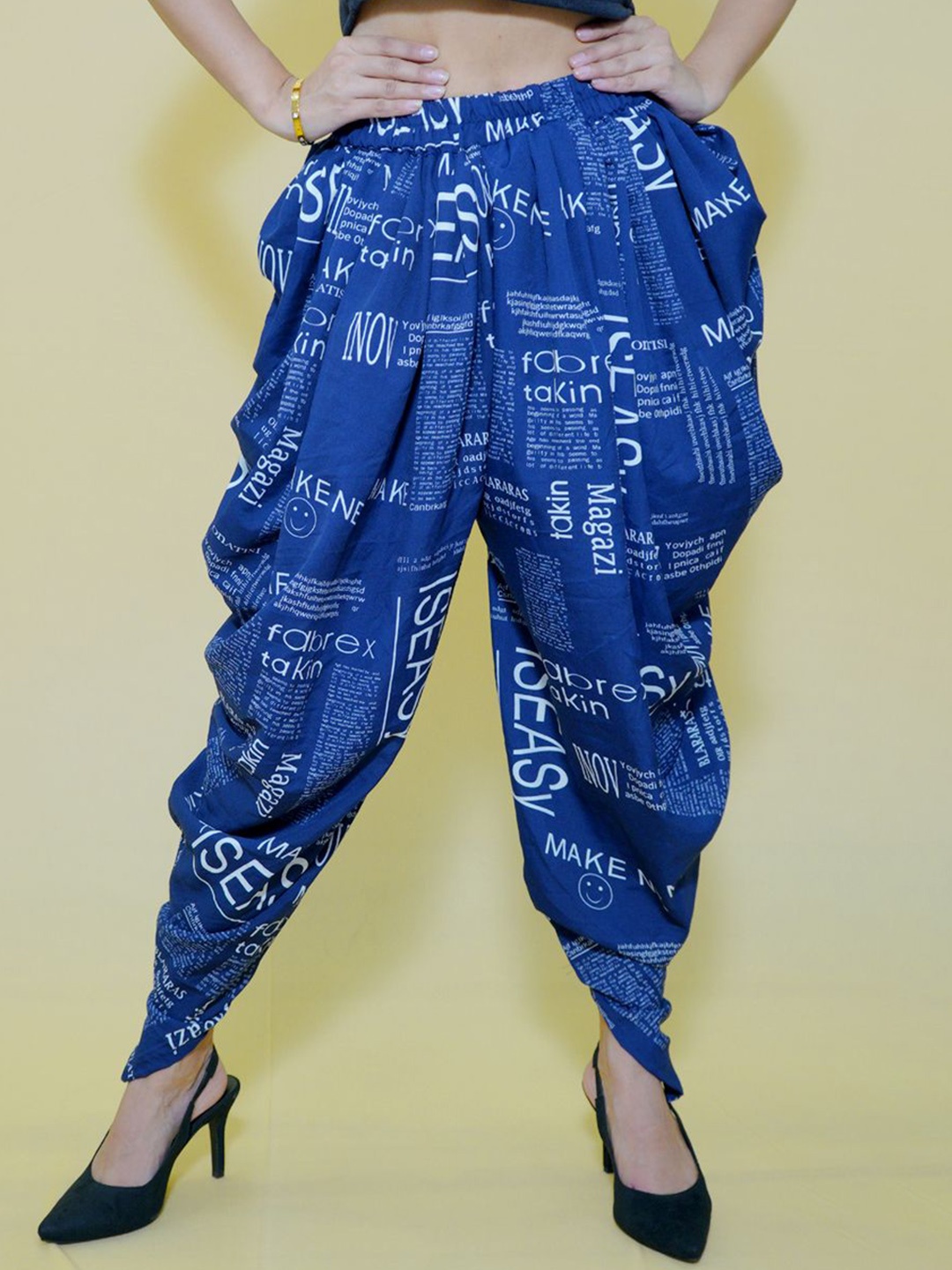 

CRAZEVILLA Women Printed Dhotis, Blue