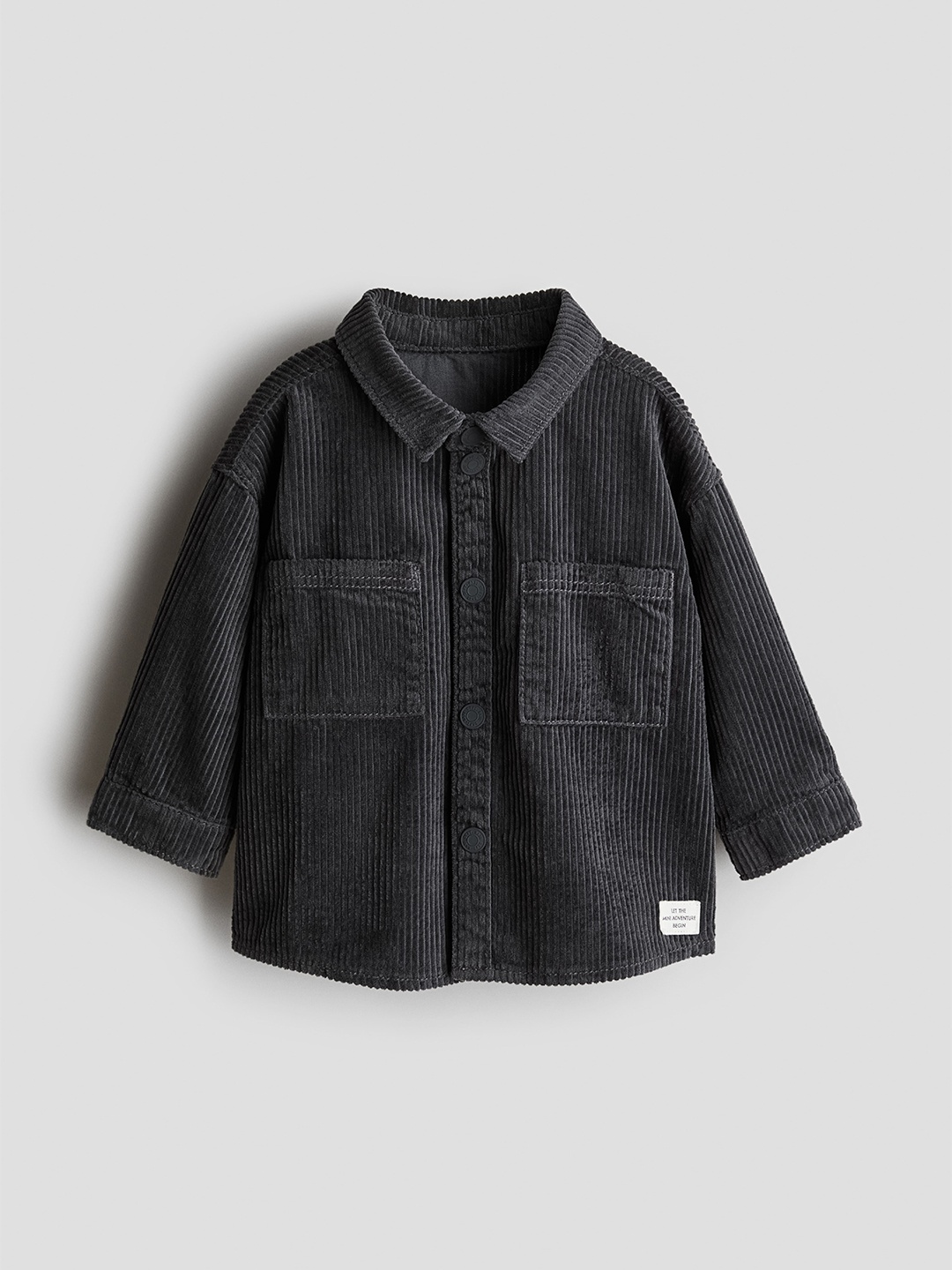 

H&M Infant Boys Cotton Corduroy Shirt, Grey