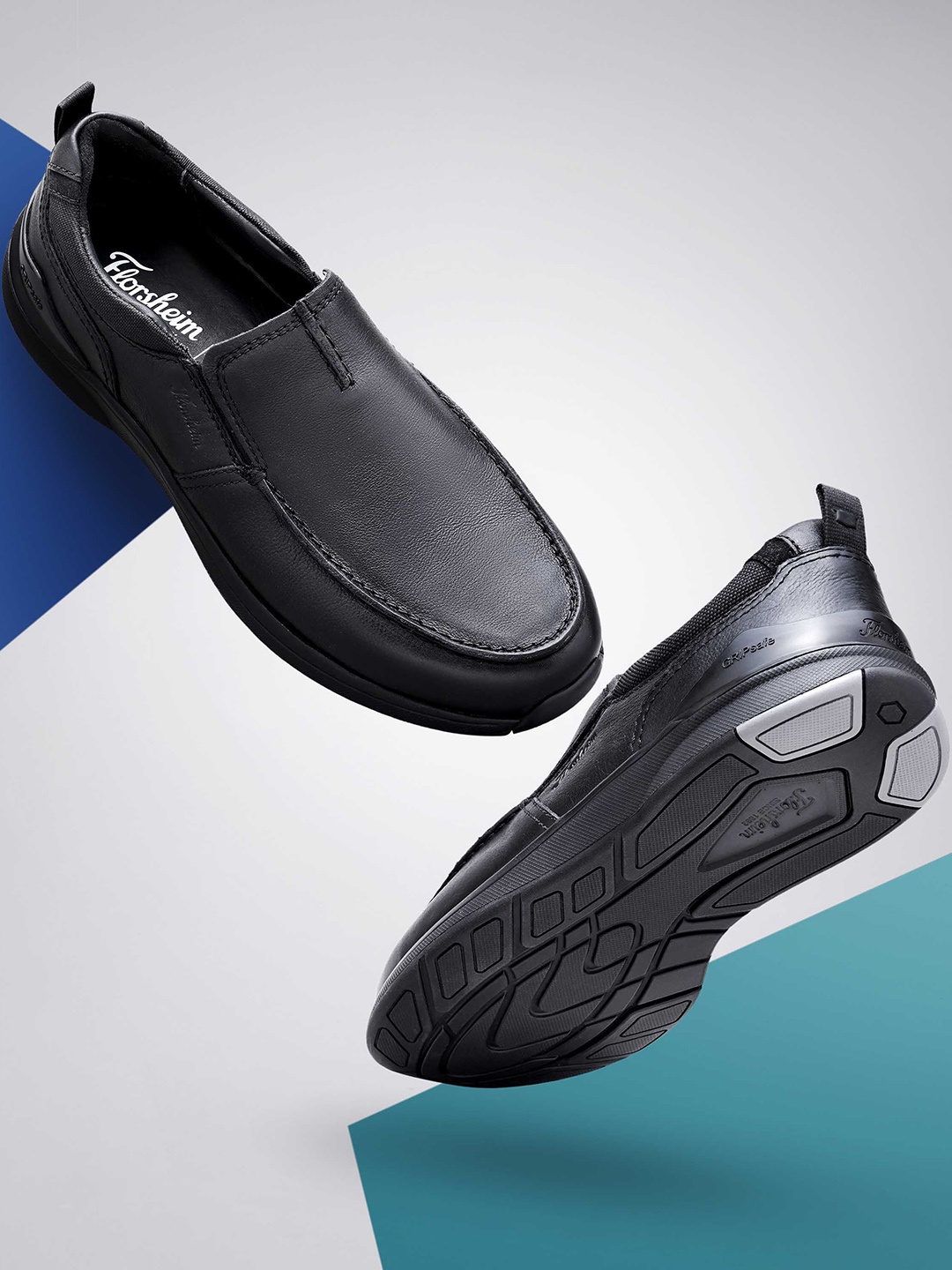 

Florsheim Men Leather Formal Slip-Ons, Black