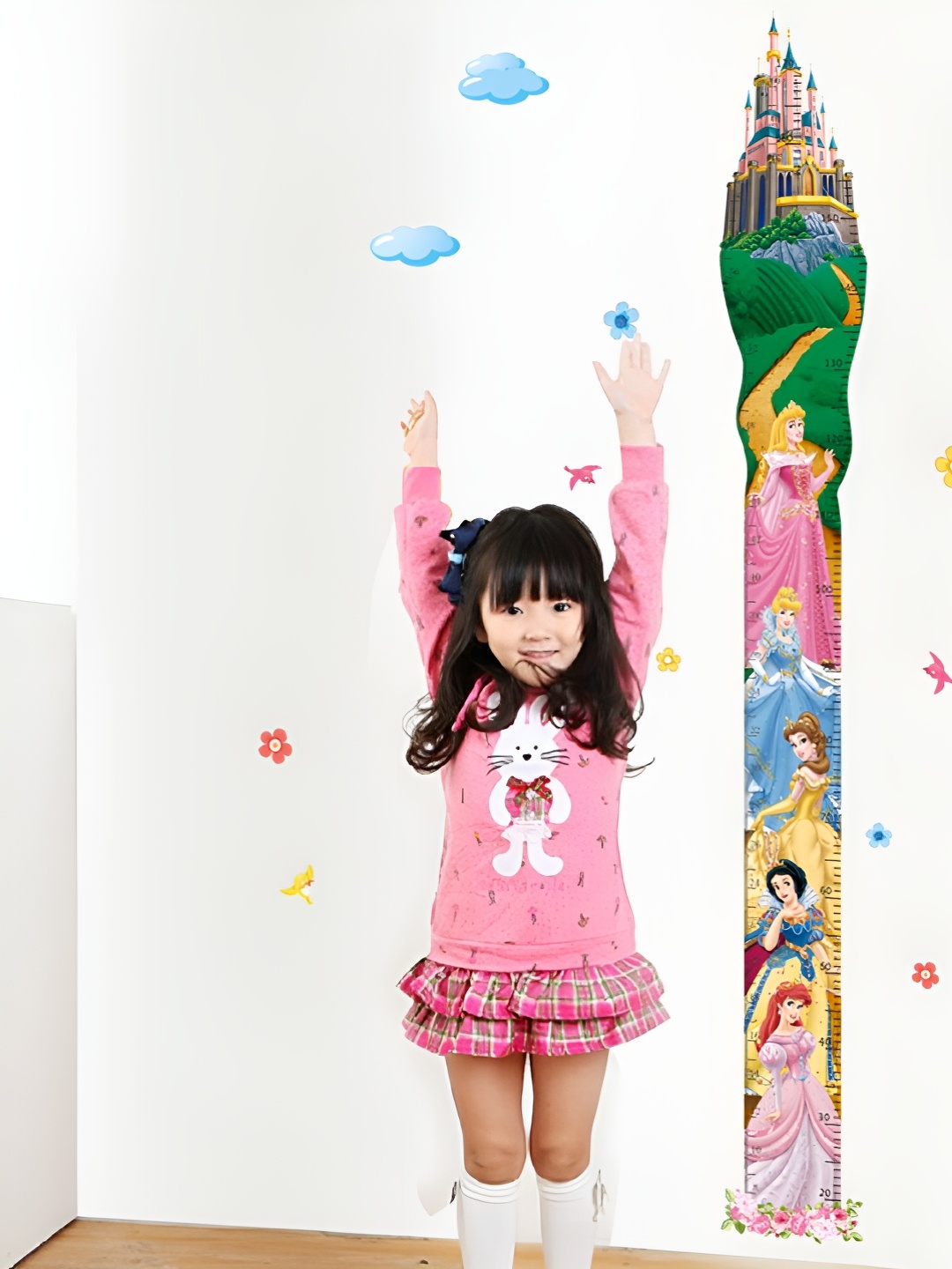 

Asian royal Pink & Green Fairy Tale Princess Self Adhesive 3D Decals & Stickers