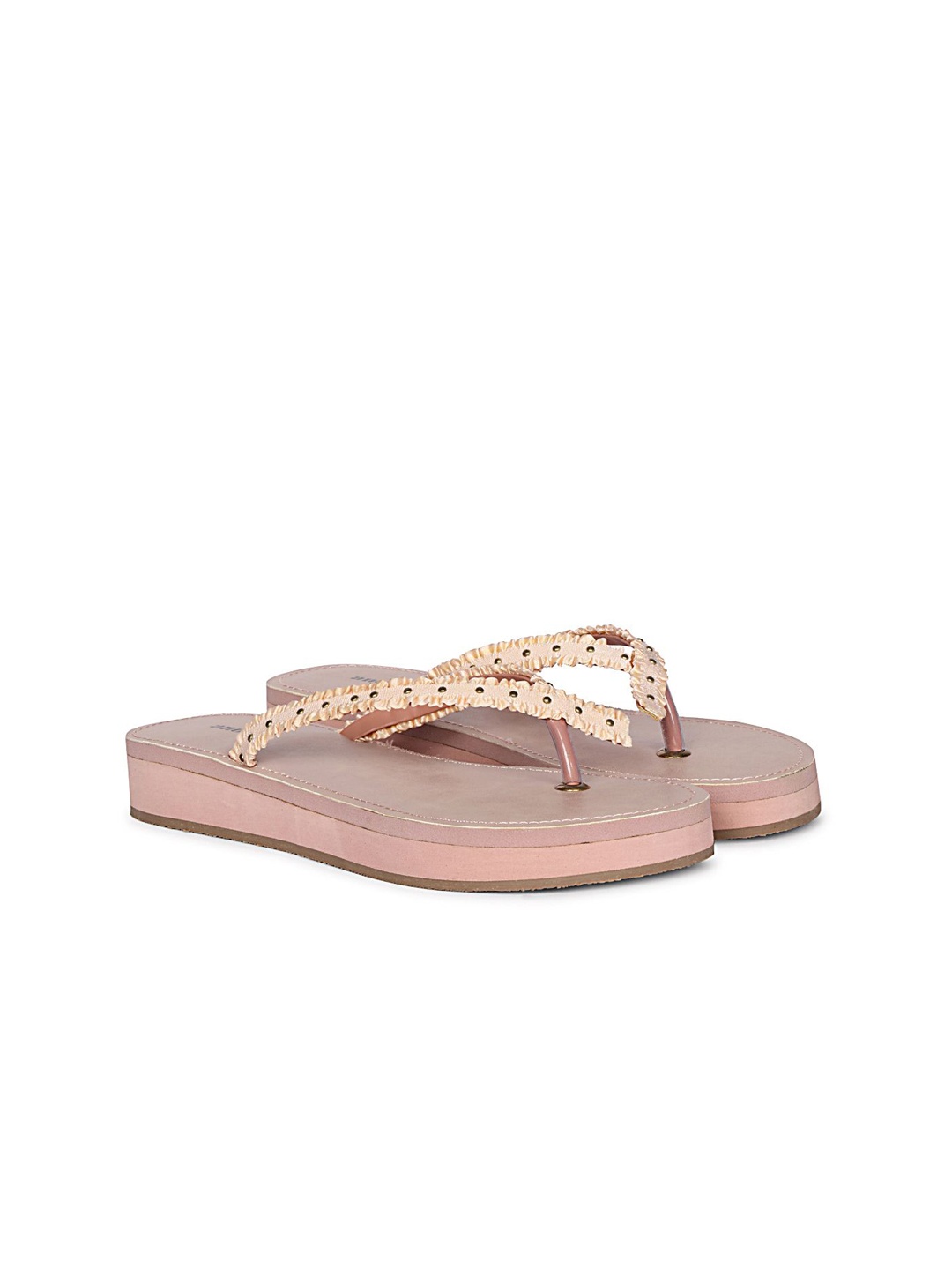 

Anouk Women Open Toe T-Strap Flats, Nude