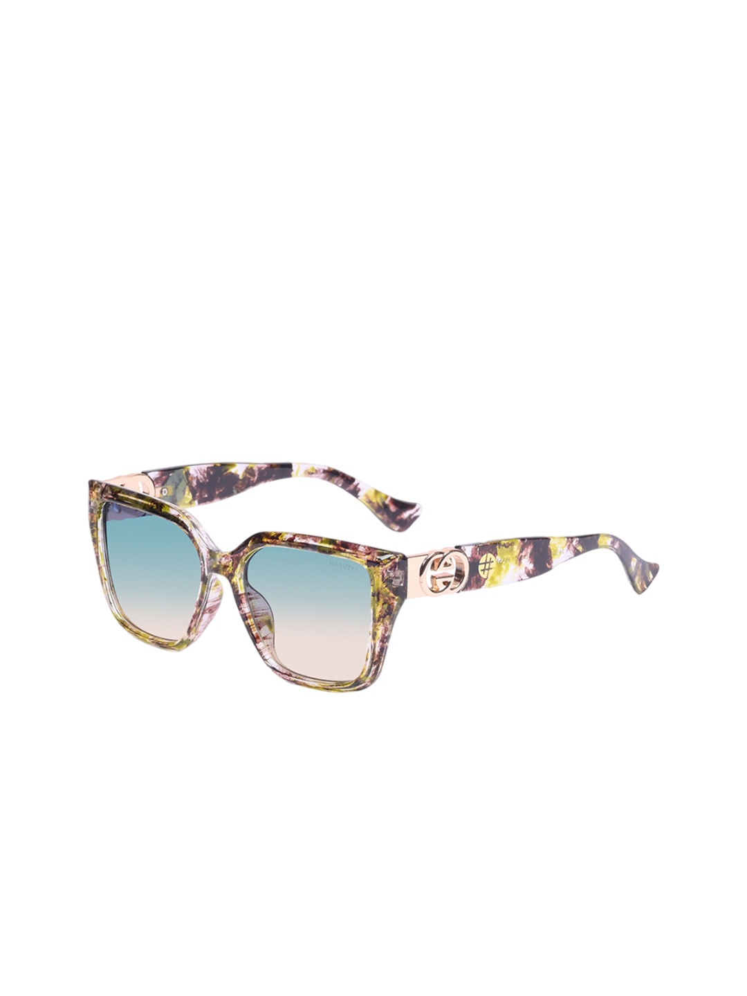 

HASHTAG EYEWEAR Women Rectangle Sunglasses with UV Protected Lens TZ_24_8018_C1, Blue