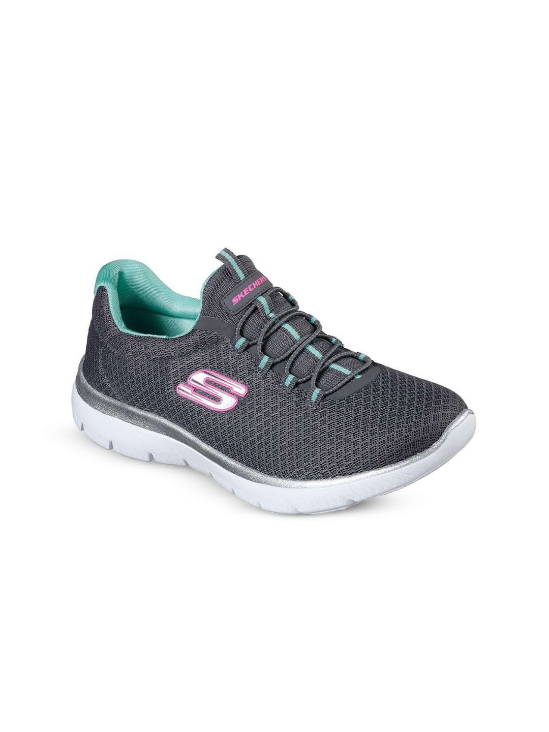 

Skechers Women Non-Marking Lace-up Sports Shoes, Grey