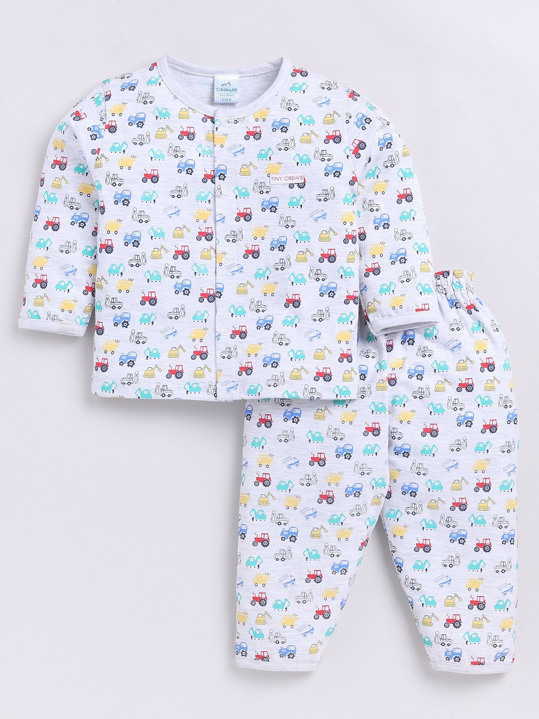 

Dollar Unisex Kids Printed T-shirt with Trouser, White