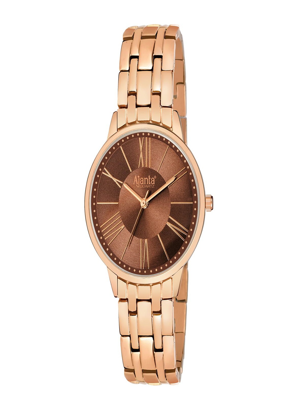 

Ajanta Quartz Women Dial & Stainless Steel Straps Analogue Watch AWC116ESL 1, Rose gold