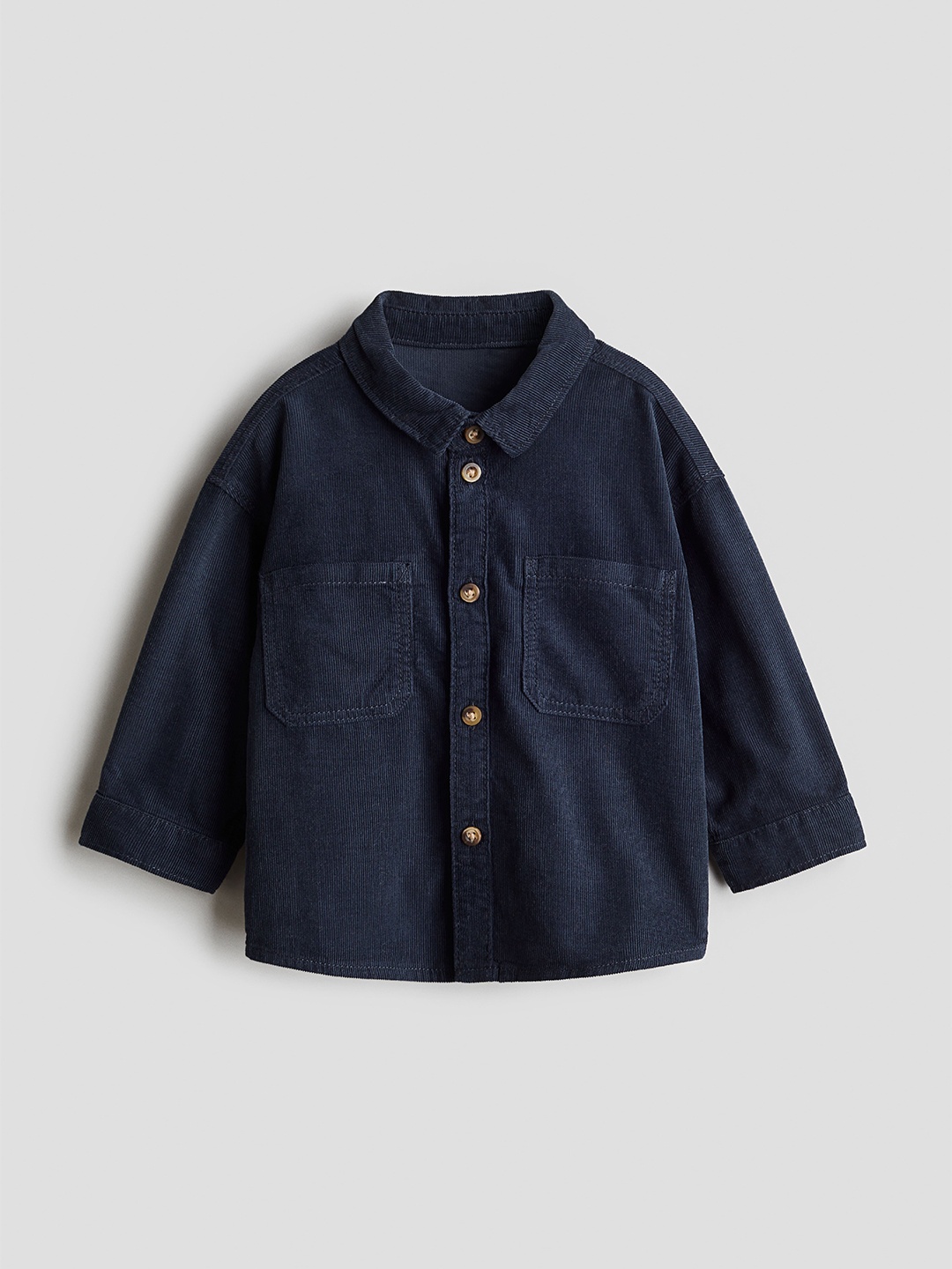 

H&M Infant Boys Cotton Corduroy Shirt, Navy blue