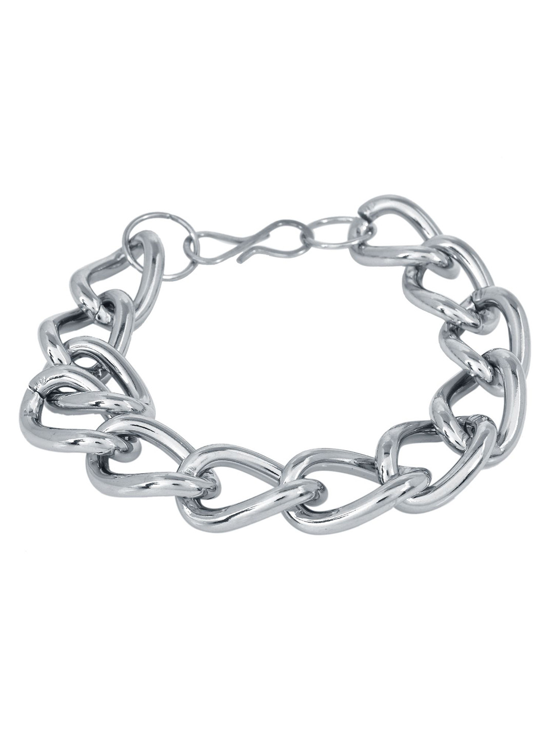 

MEMOIR Men Brass Silver-Plated Link Bracelet