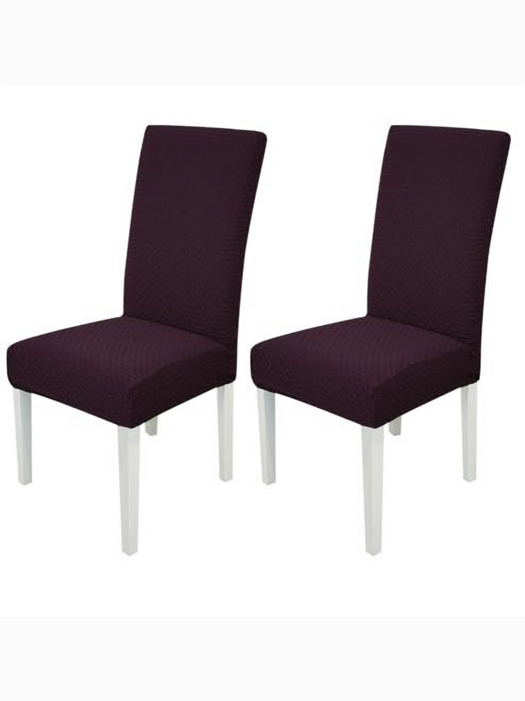 

HOUSE OF QUIRK Maroon 2 Pieces Textured Jacquard Removable & Washable Chair Covers
