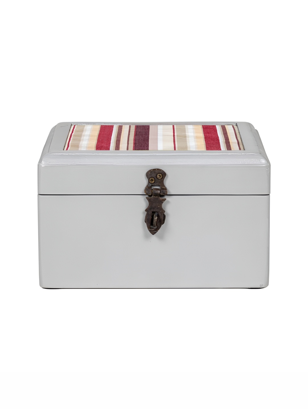 

Contrast Living Grey & Red Printed Wooden Jewellery Organiser