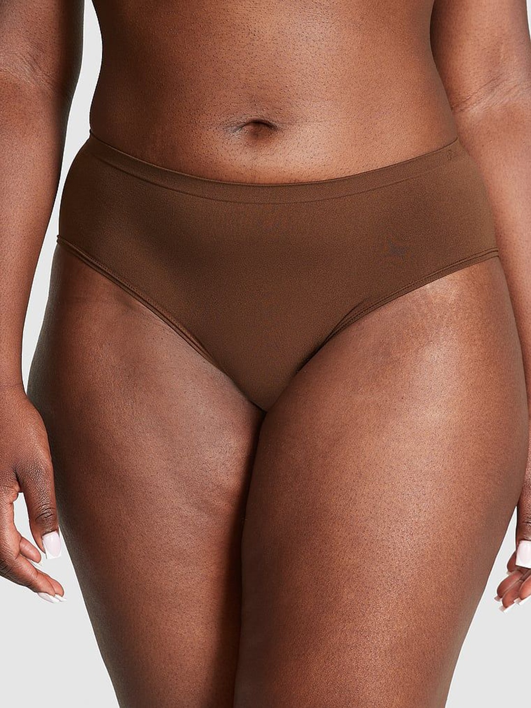 

Victoria's Secret Women PINK Seamless Basic Briefs, Brown