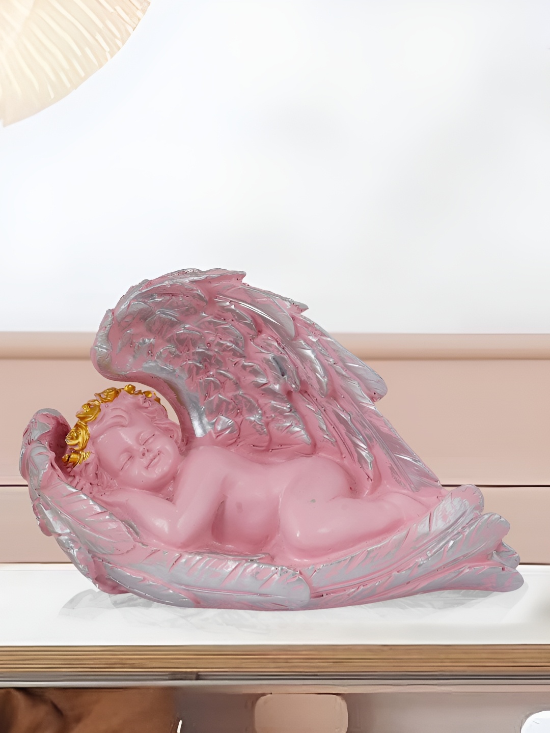 

Zart Pink Angel Girl Figurine Showpiece