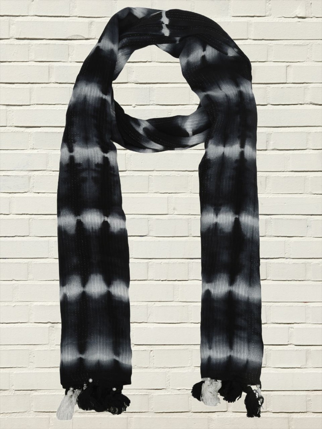 

Dupatta Bazaar Women Woven Design Stole, Black