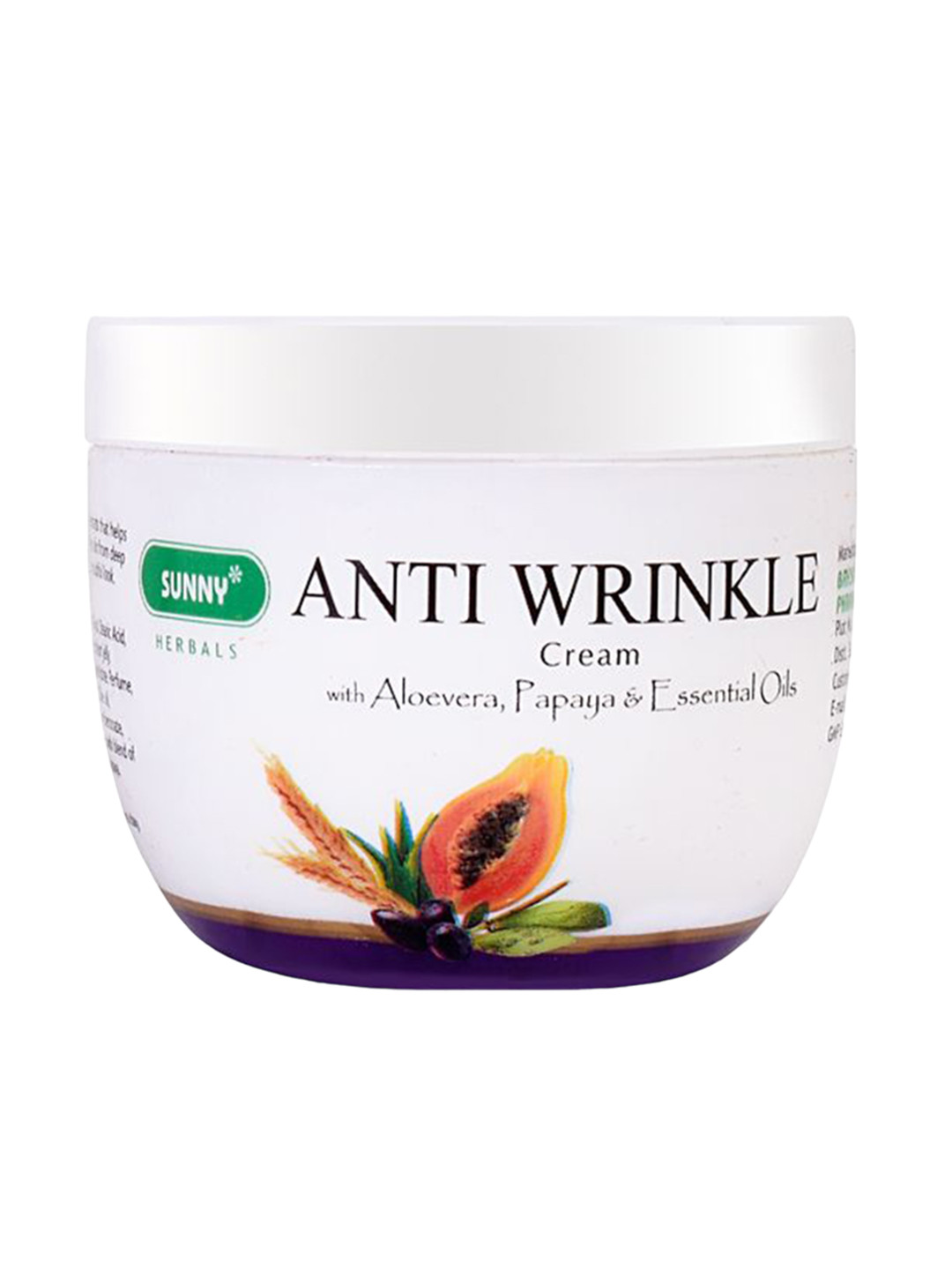

SUNNY HERBALS Anti-Wrinkle Cream With Papaya Aloevera & Essential Oils - 50 g, Off white
