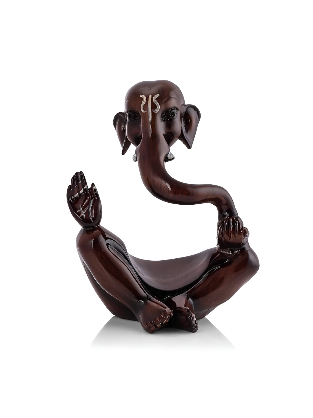 

Zart Brown Ganesh Religious Idol Showpiece