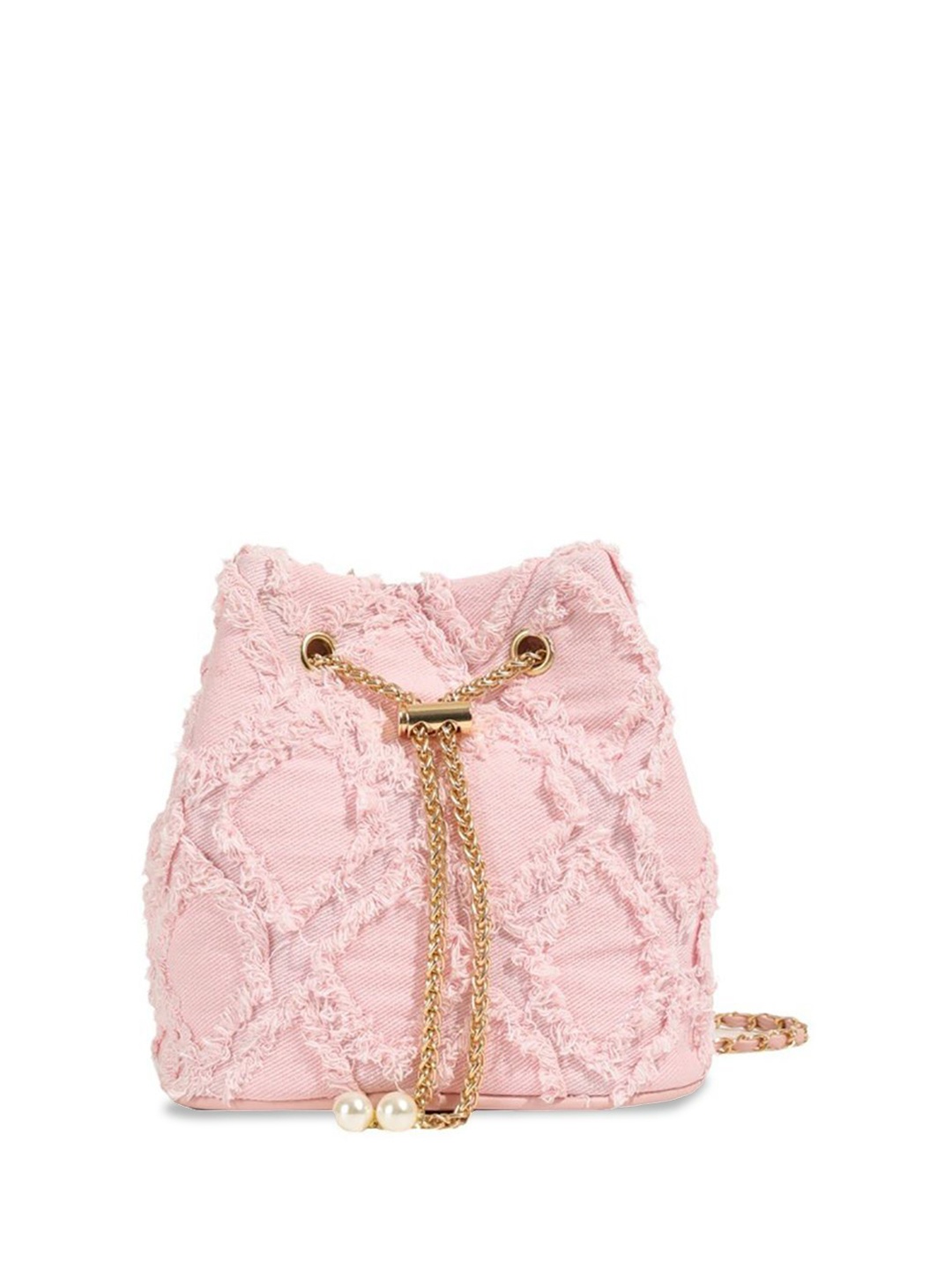 

StyleCast x Revolte Women Textured Bucket Sling Bag, Pink