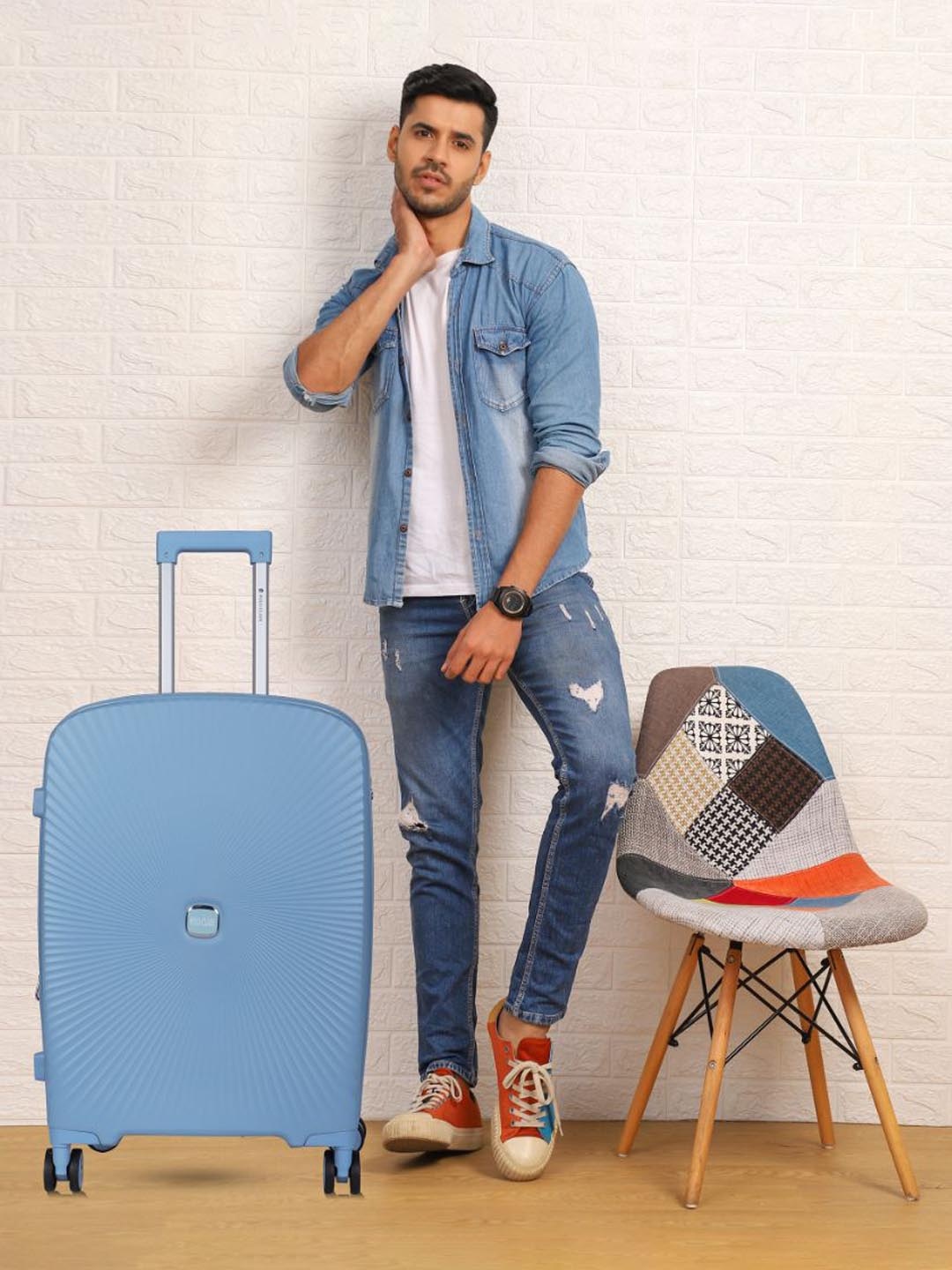

Polo Class Set Of 2 Textured Hard-Sided Trolley Bag, Blue