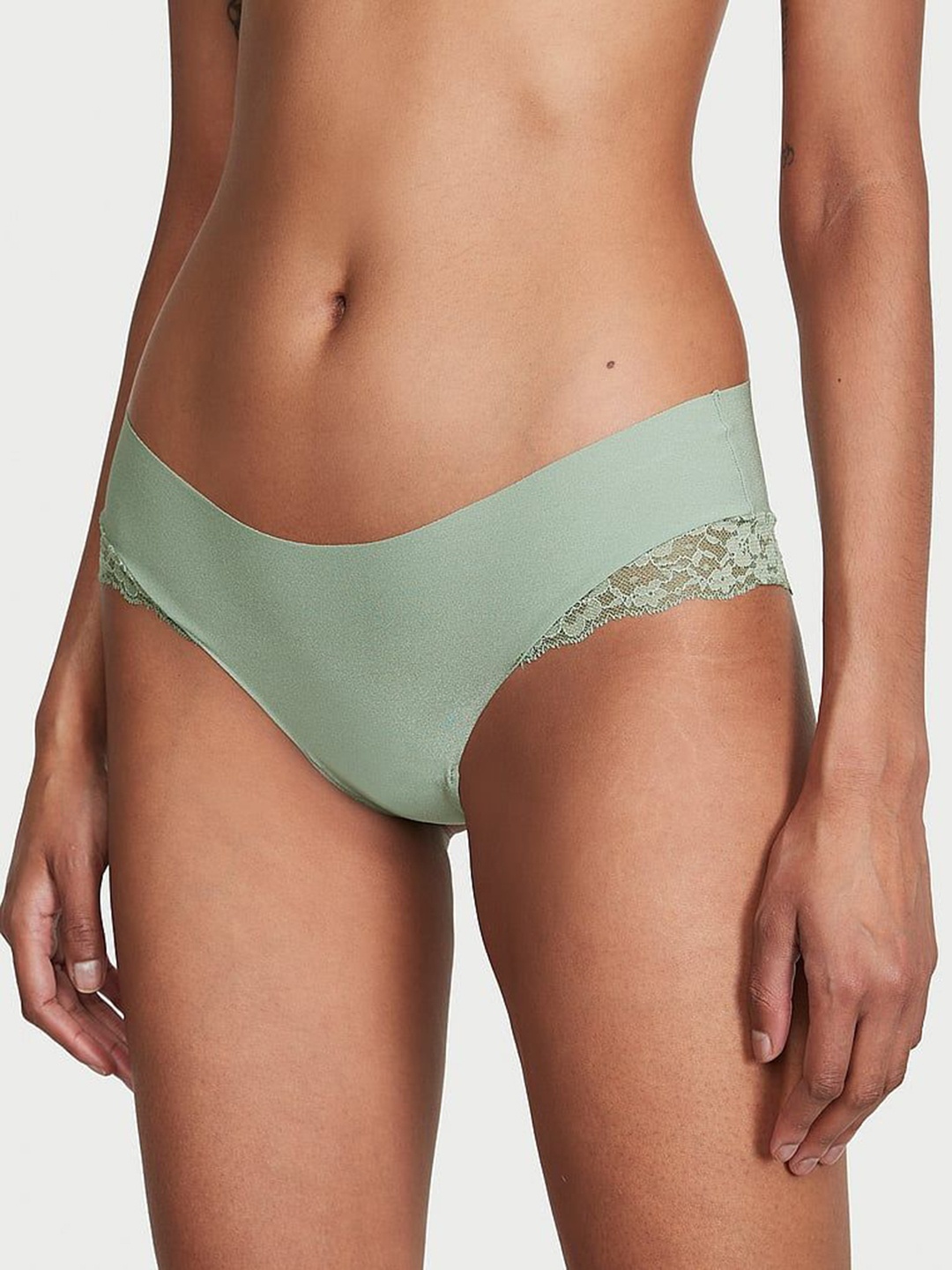 

Victoria's Secret Women Lace-Trim Cheeky Panty, Green