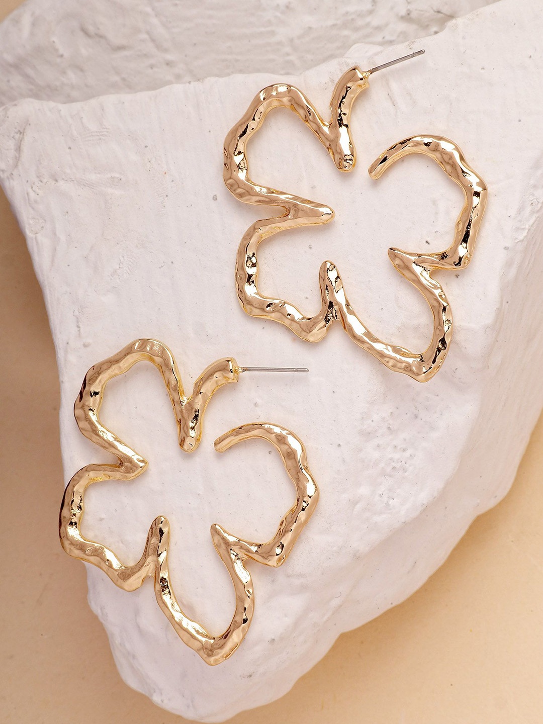 

Bohey by KARATCART Gold-Plated Contemporary Drop Earrings