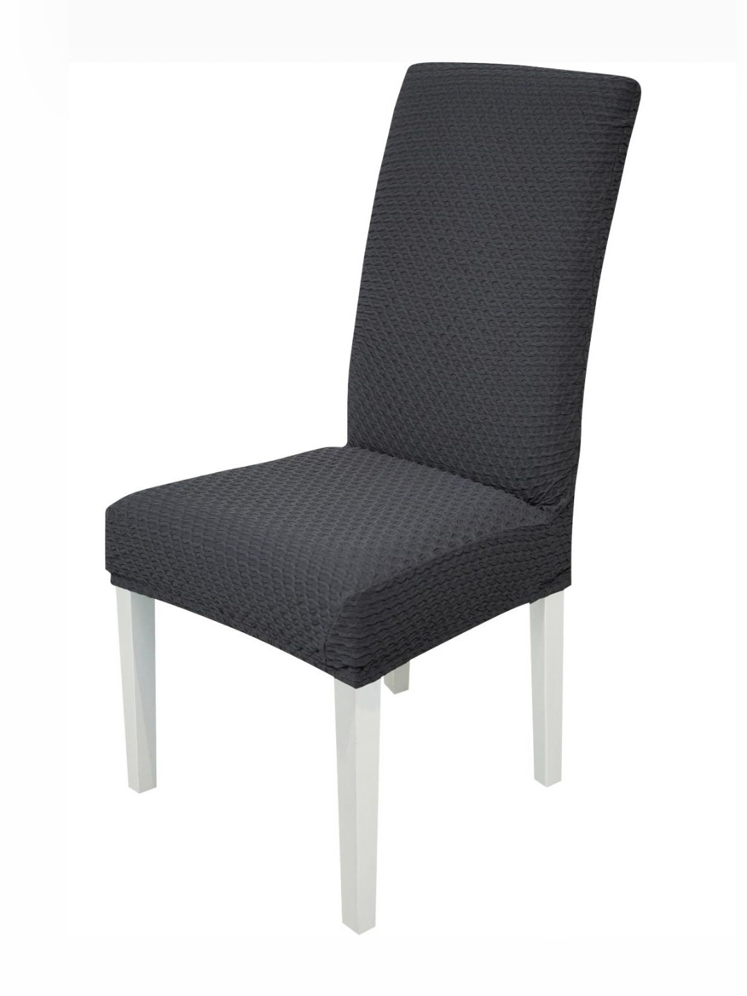 

HOUSE OF QUIRK Charcoal Textured Jacquard Removable & Washable Chair Covers