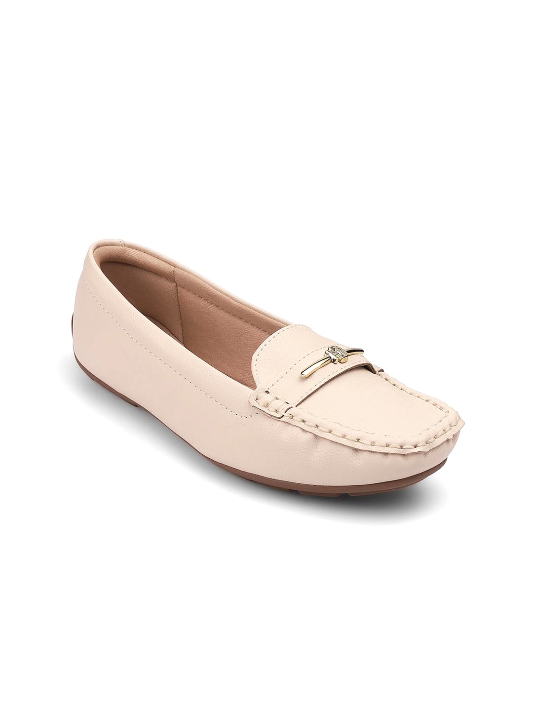 

MODARE Women Slip-On Loafers, Cream