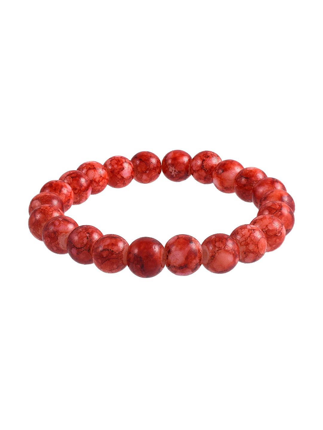 

MEMOIR Women Rhodium-Plated Bangle-Style Bracelet, Red
