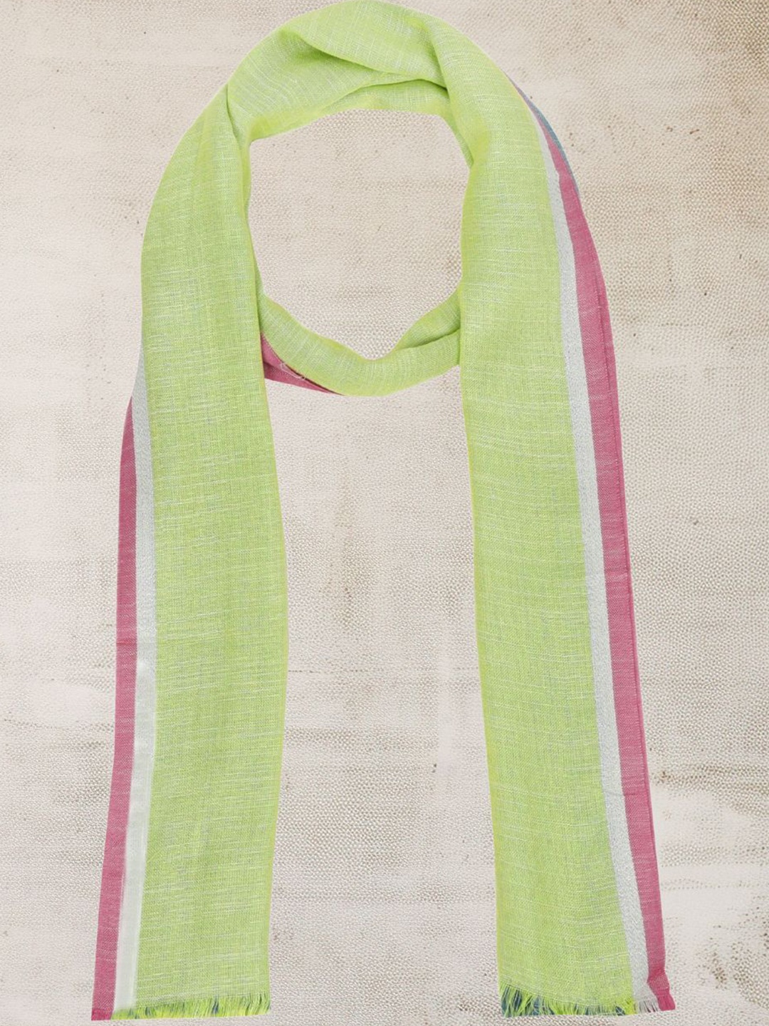 

Dupatta Bazaar Women Woven Design Stole, Fluorescent green