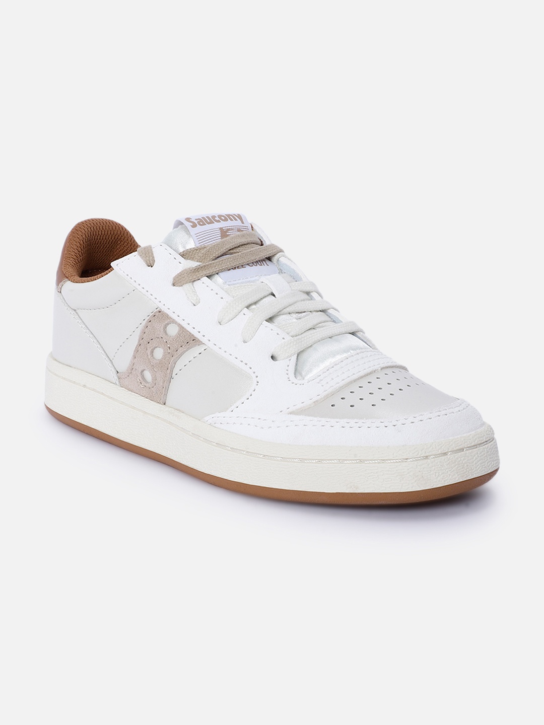 

saucony Women Leather Sneakers, Off white