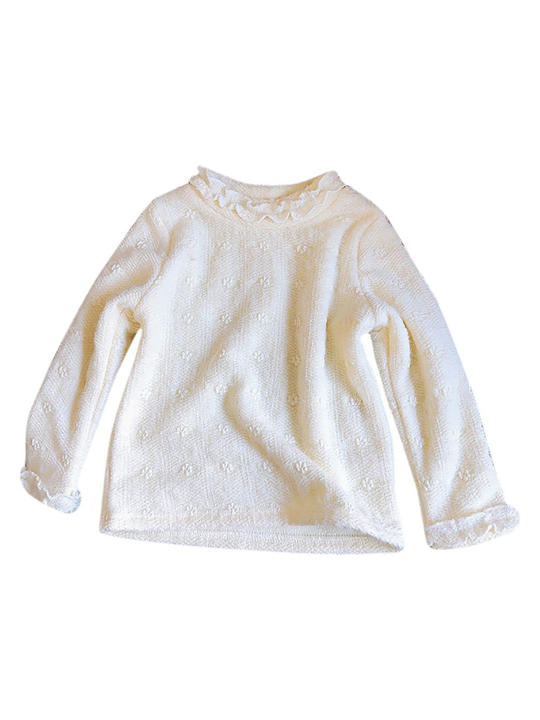 

StyleCast x Revolte Girls Self Design Round Neck Long Sleeves Regular Top, Khaki