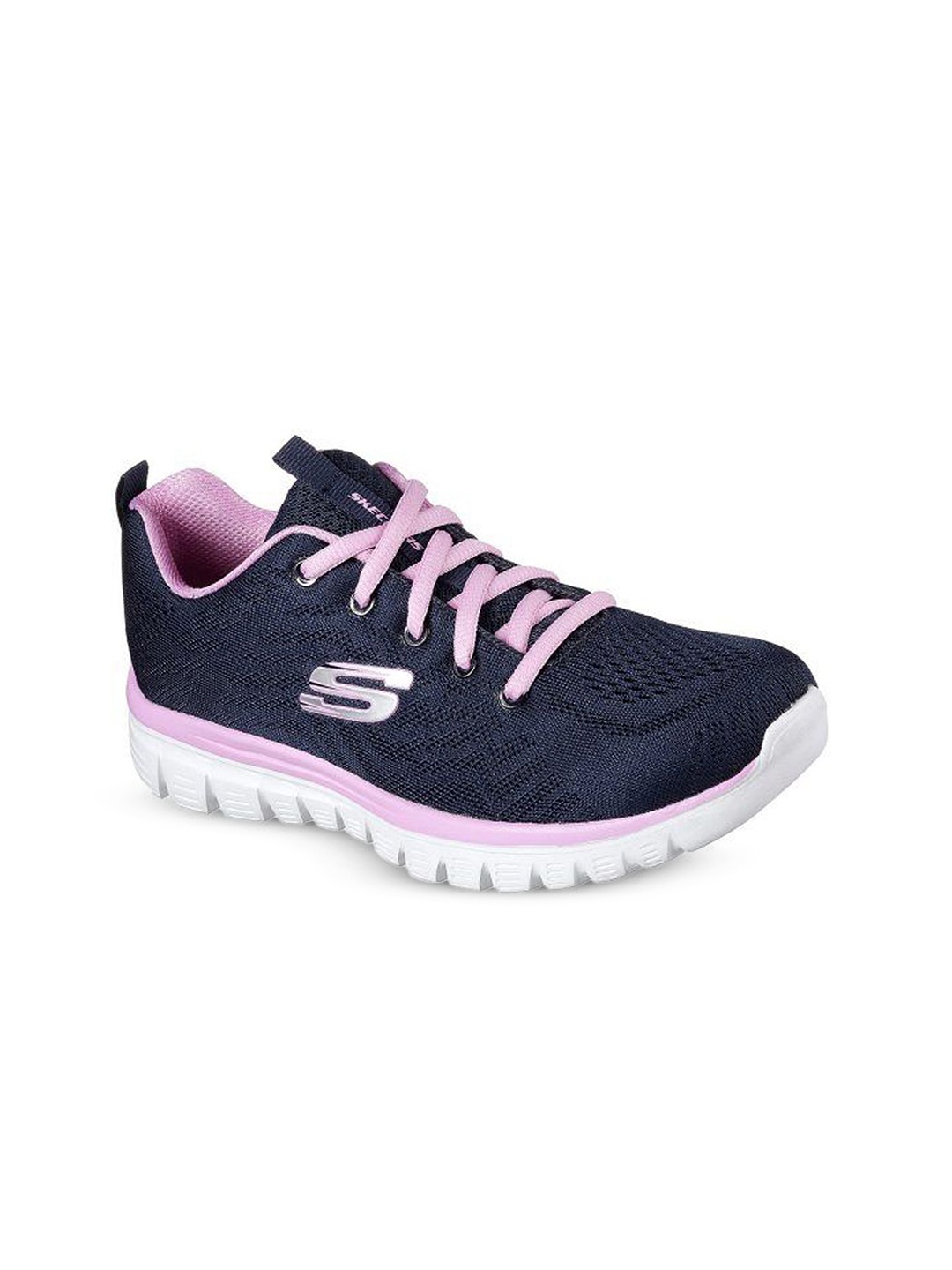 

Skechers Women Lace-Ups Sports Shoes, Navy blue