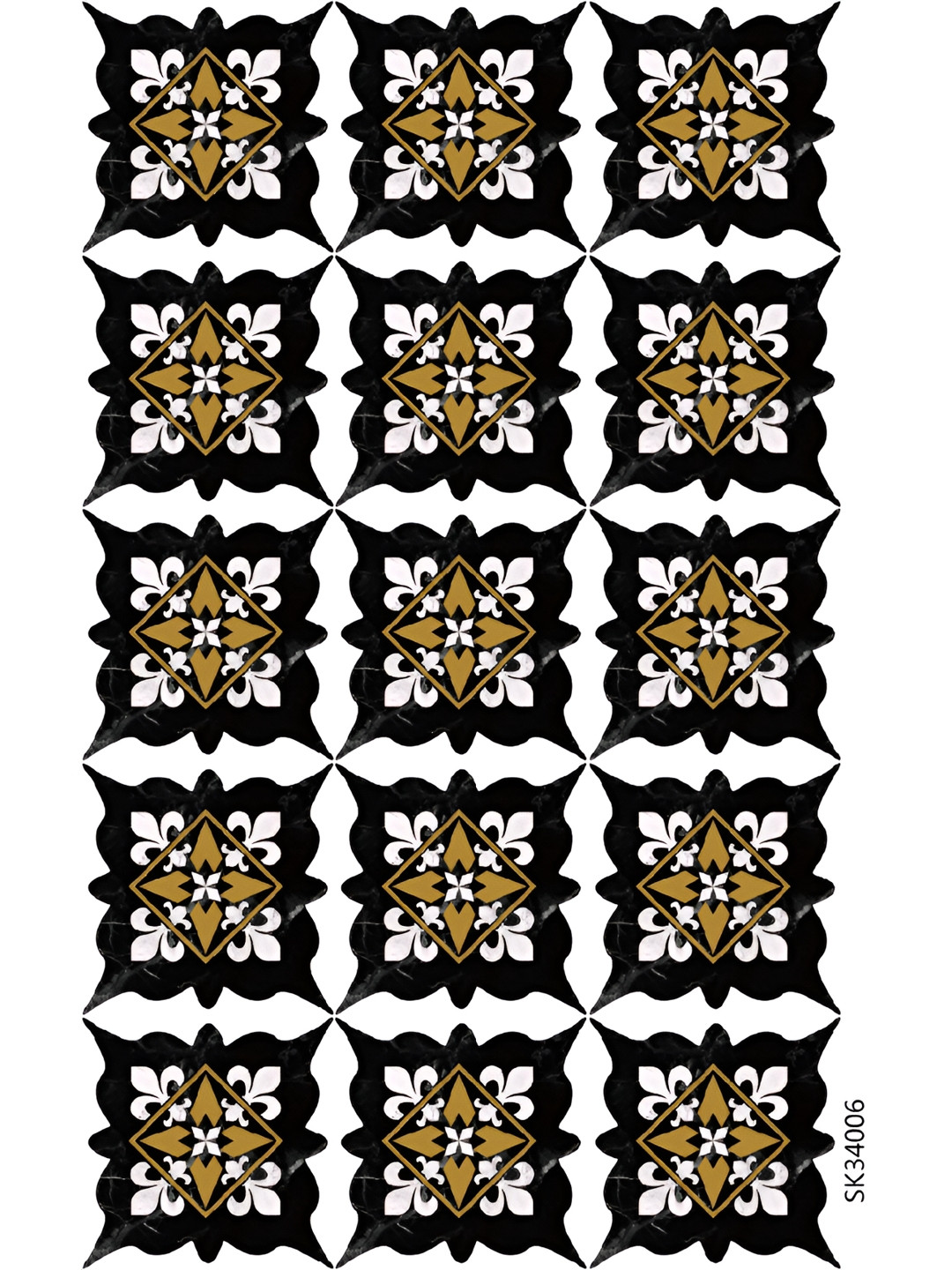 

Asian royal Black & Brown Printed Anti-Oil Decal and Stickers