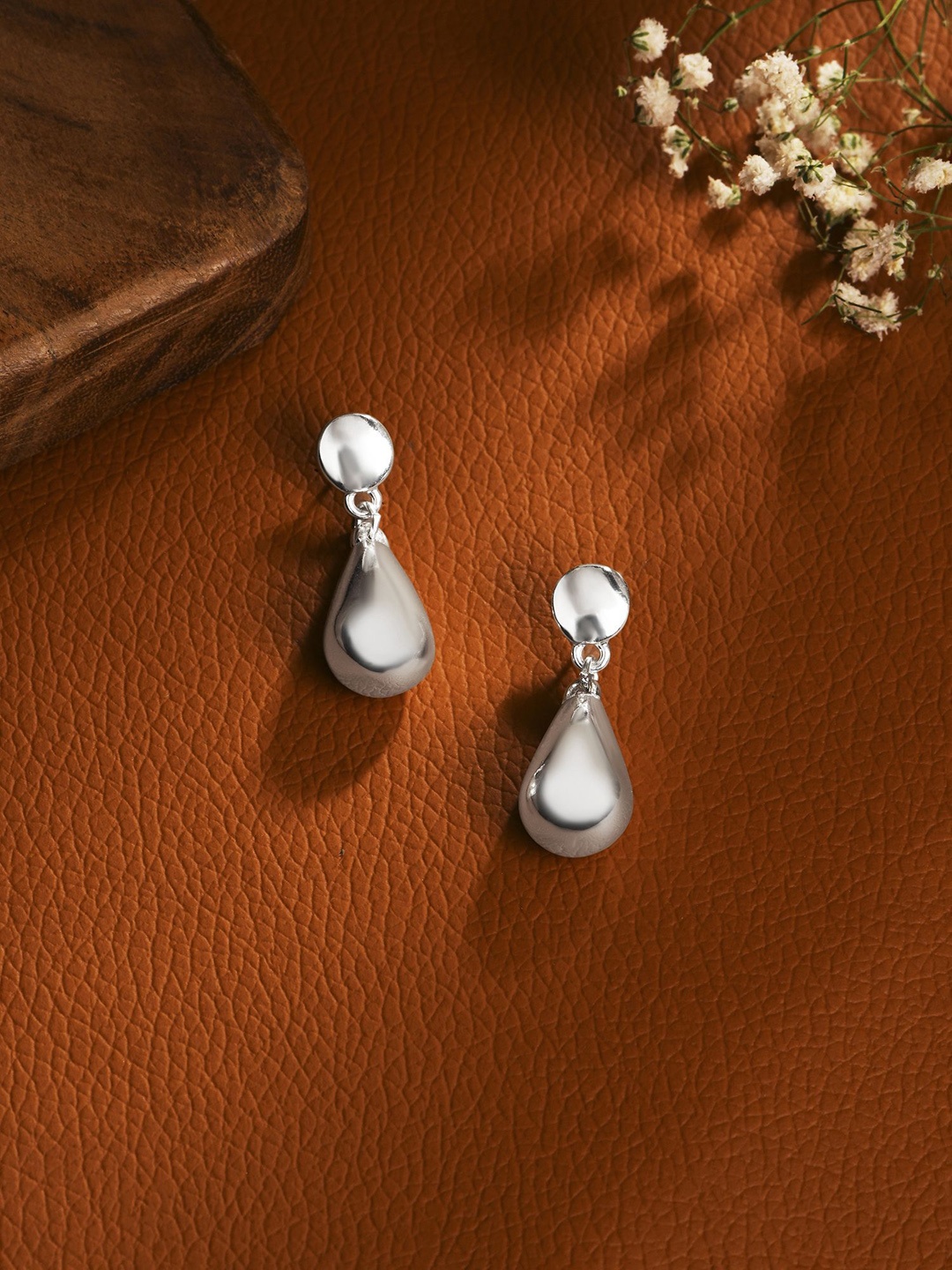 

Accessorize Teardrop Shaped Chunky Drop Earrings, Silver