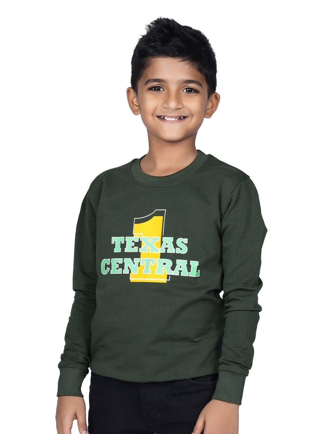 

CRAZYPENGUIN ELITE Boys Printed Pullover Sweatshirt, Olive