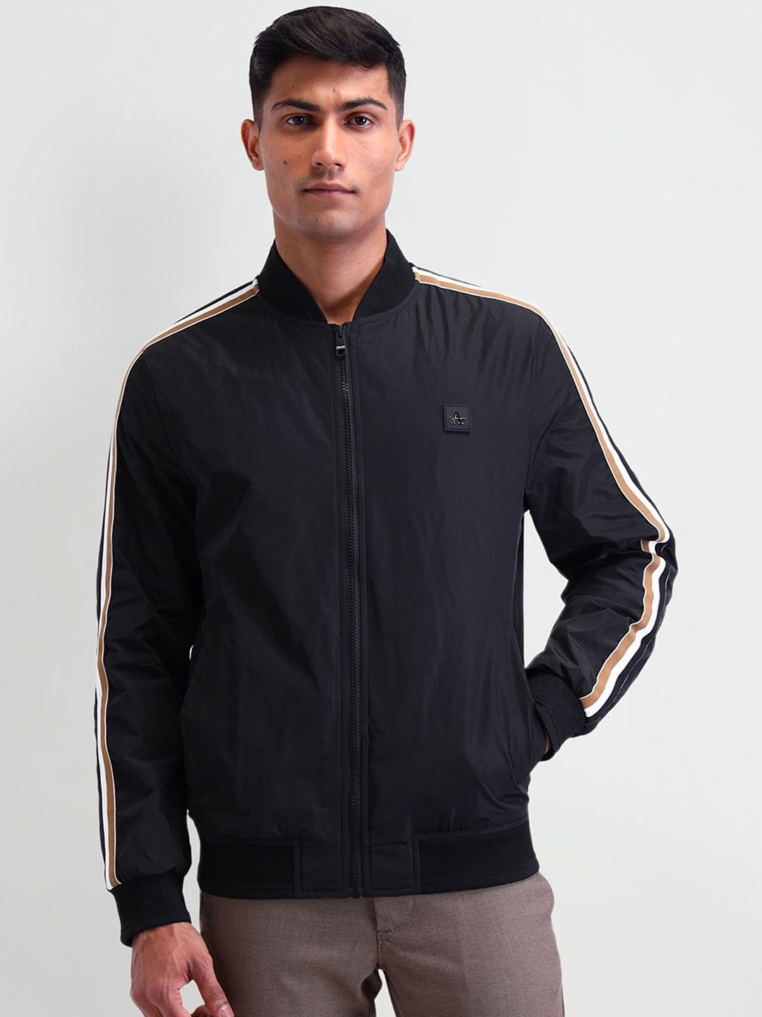 

Arrow Sport Men Bomber Jacket, Black